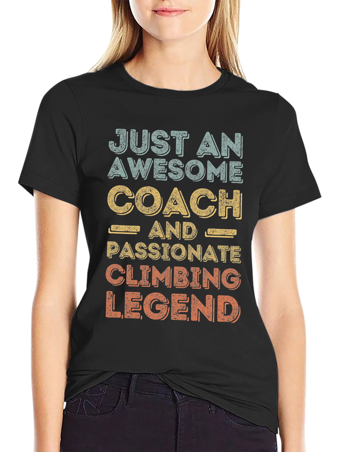 Black Awesome Coach Climbing Legend Graphic Tee view 2