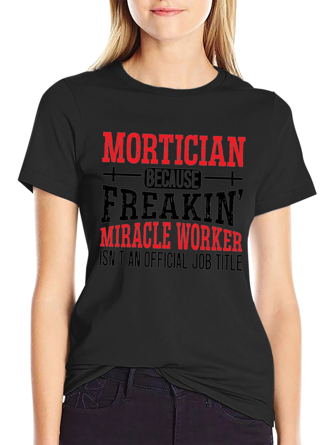 Black Mortician Miracle Worker T-Shirt view 2