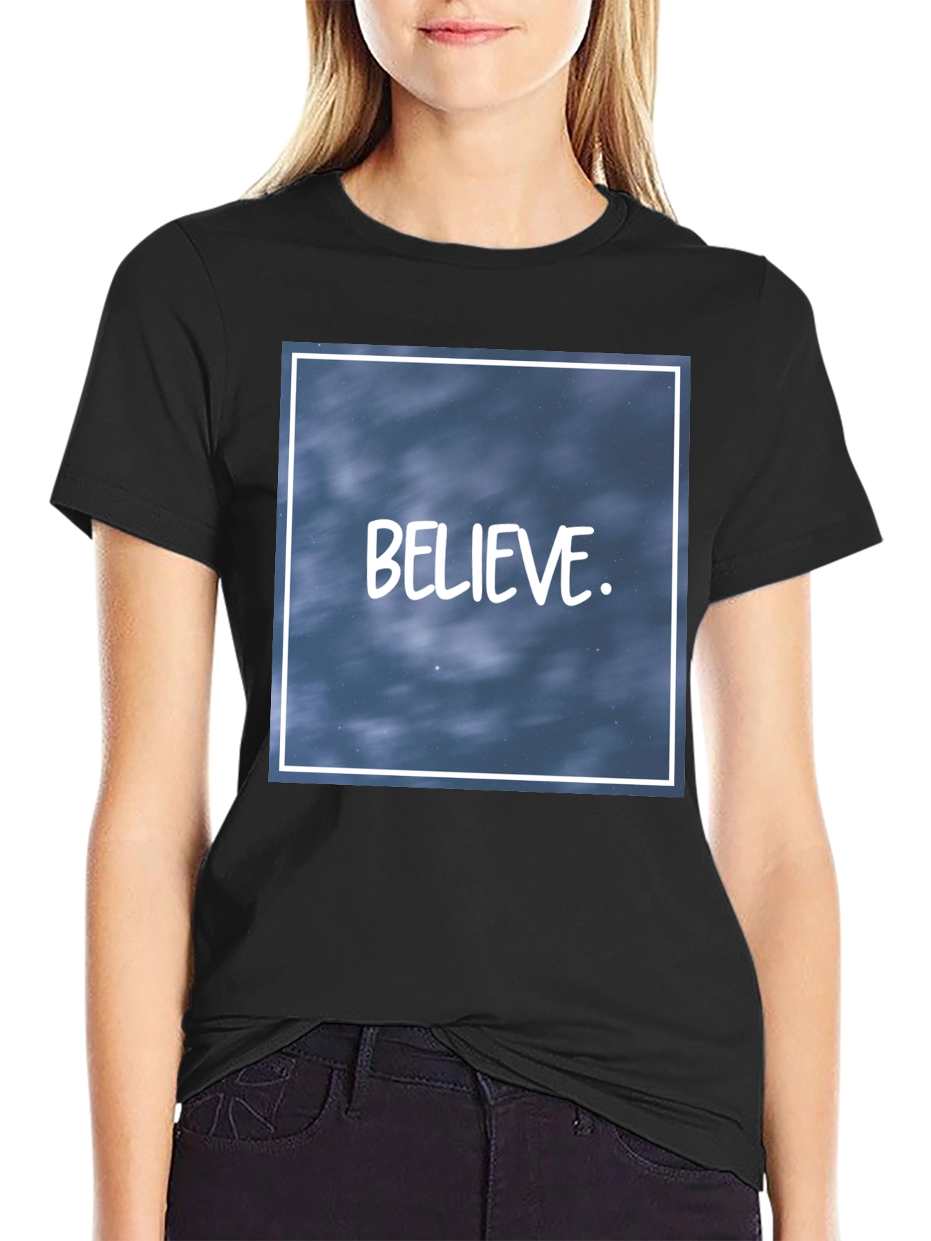 Black Believe Graphic T-Shirt - Stylish Comfort view 2