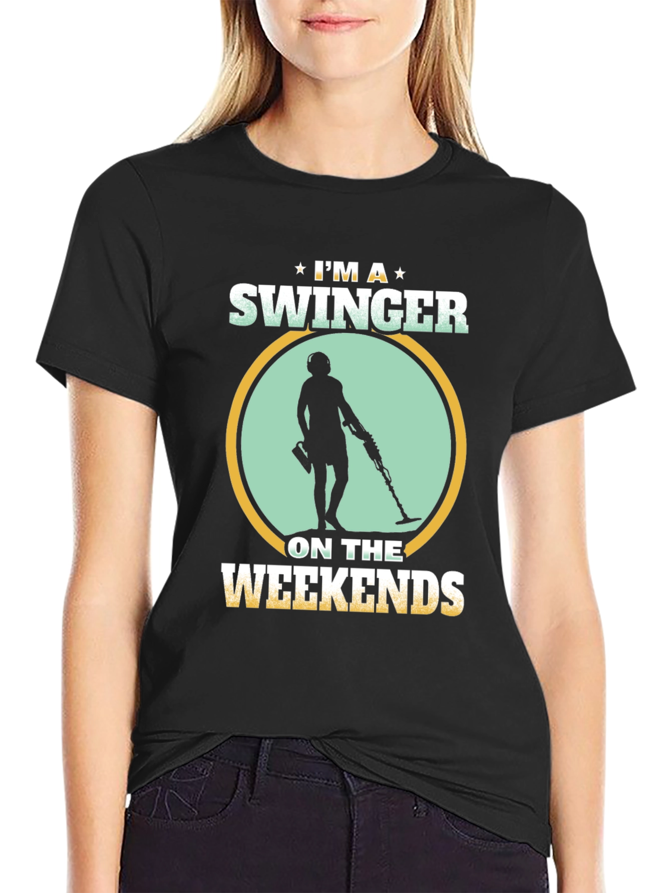 I'm a Swinger on the Weekends T-Shirt - Metal Detecting - 2