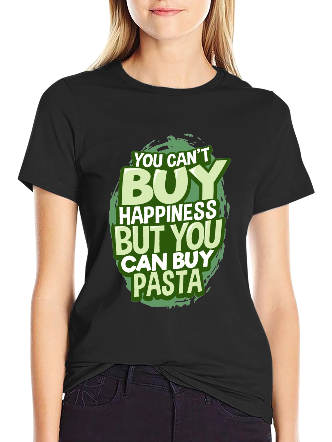 Black Pasta Happiness Graphic Tee view 2