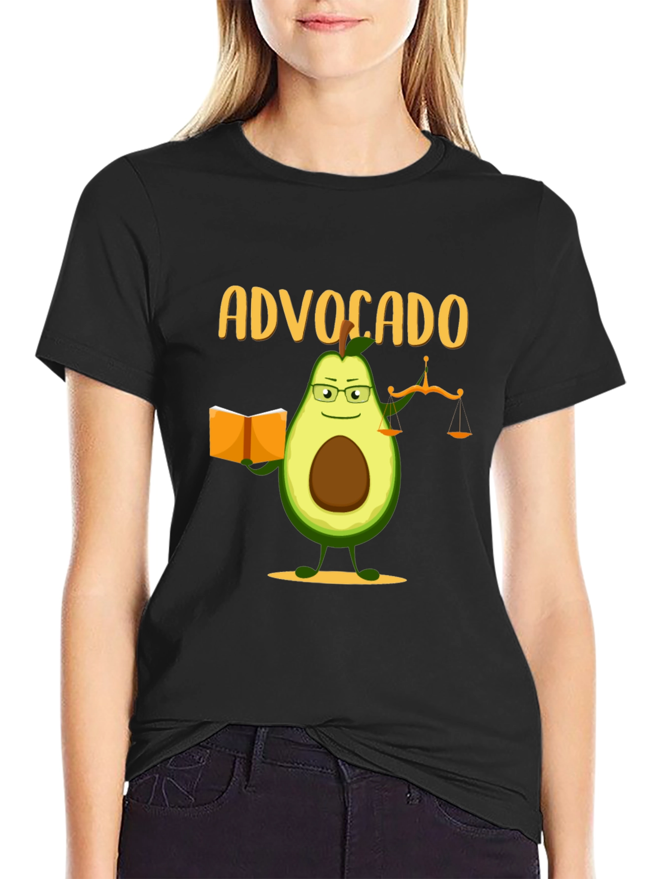 Black Advocado Lawyer T-Shirt - Funny Attorney Gift view 2