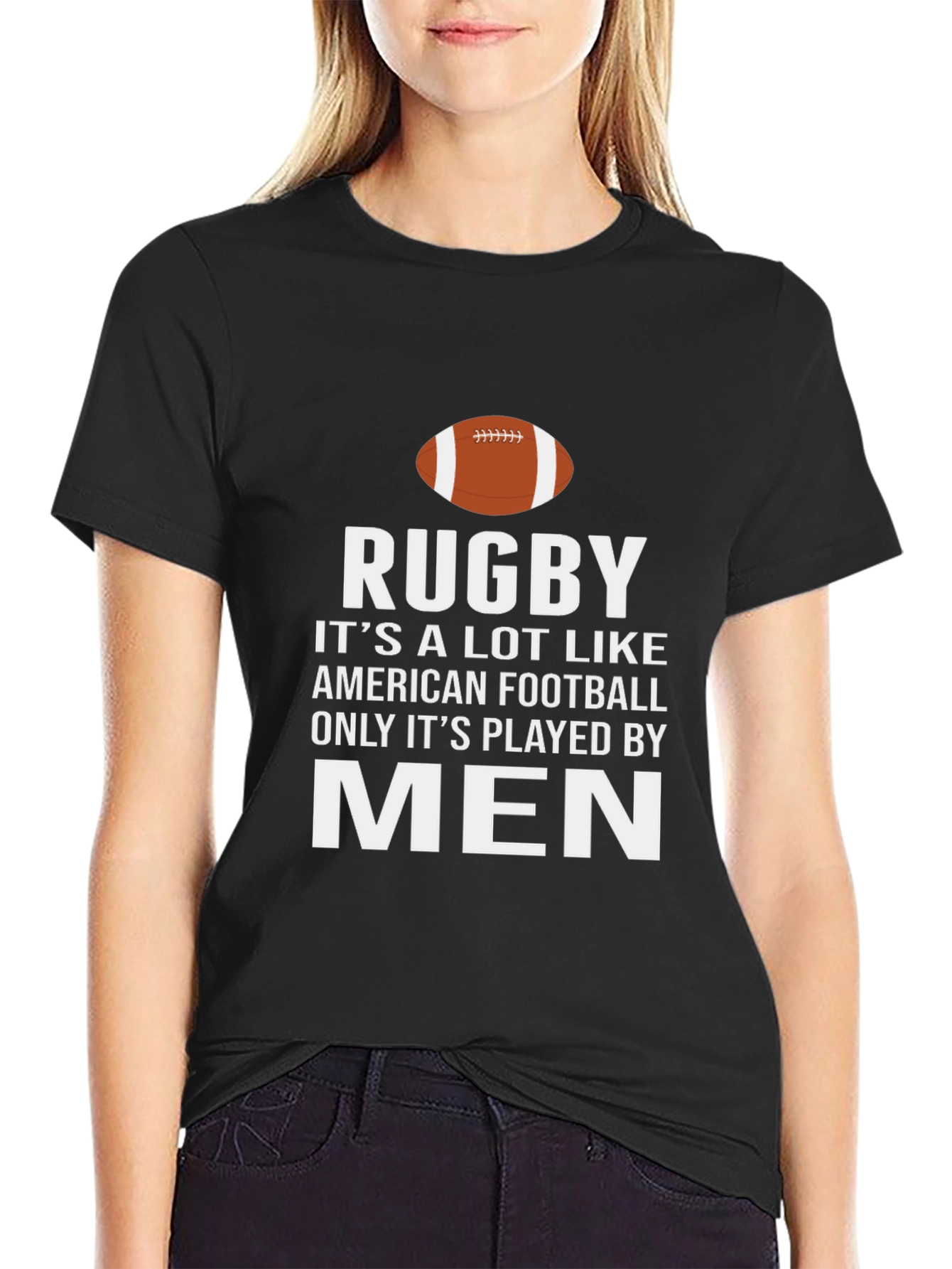 Black Rugby Men's Black Graphic T-Shirt view 2