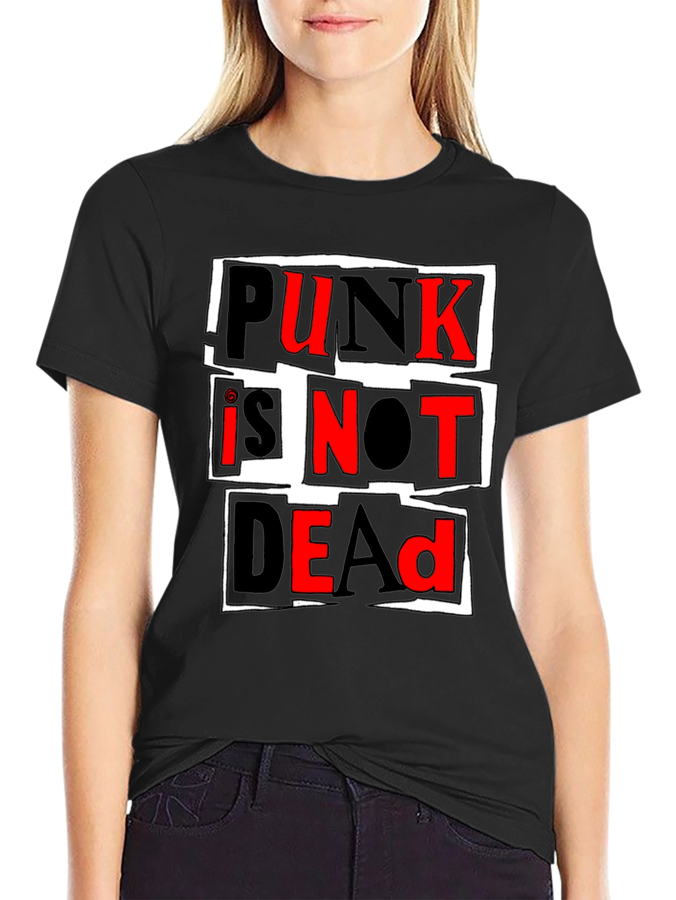 Black Punk Is Not Dead Graphic T-Shirt view 2