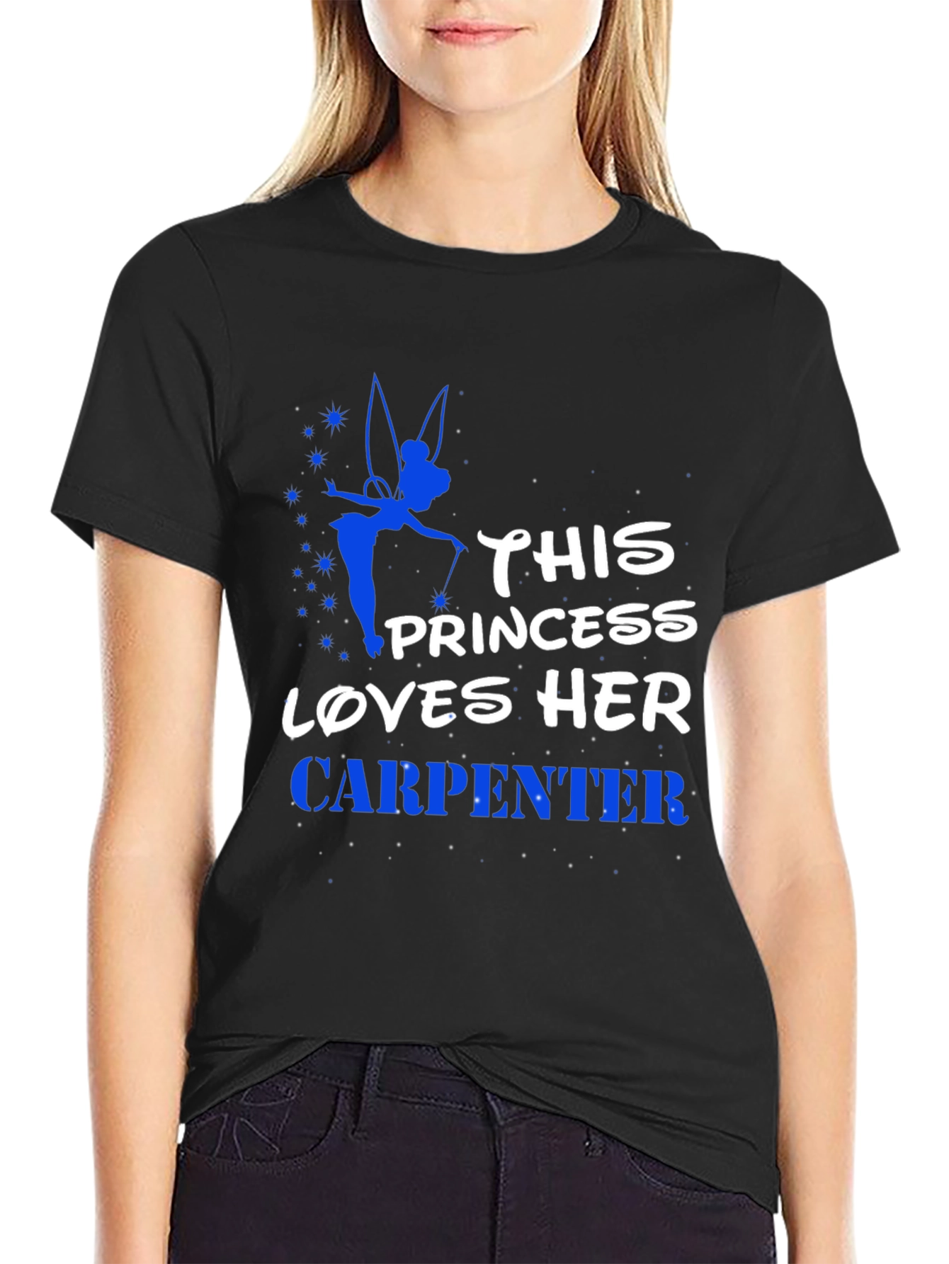 Black Princess Loves Her Carpenter Graphic Tee view 2
