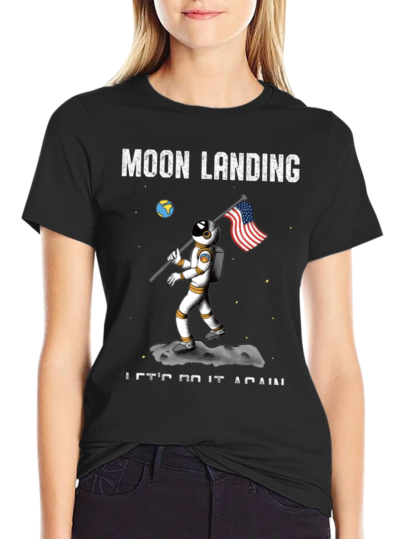 Black Moon Landing T-Shirt - Let's Do It Again view 2