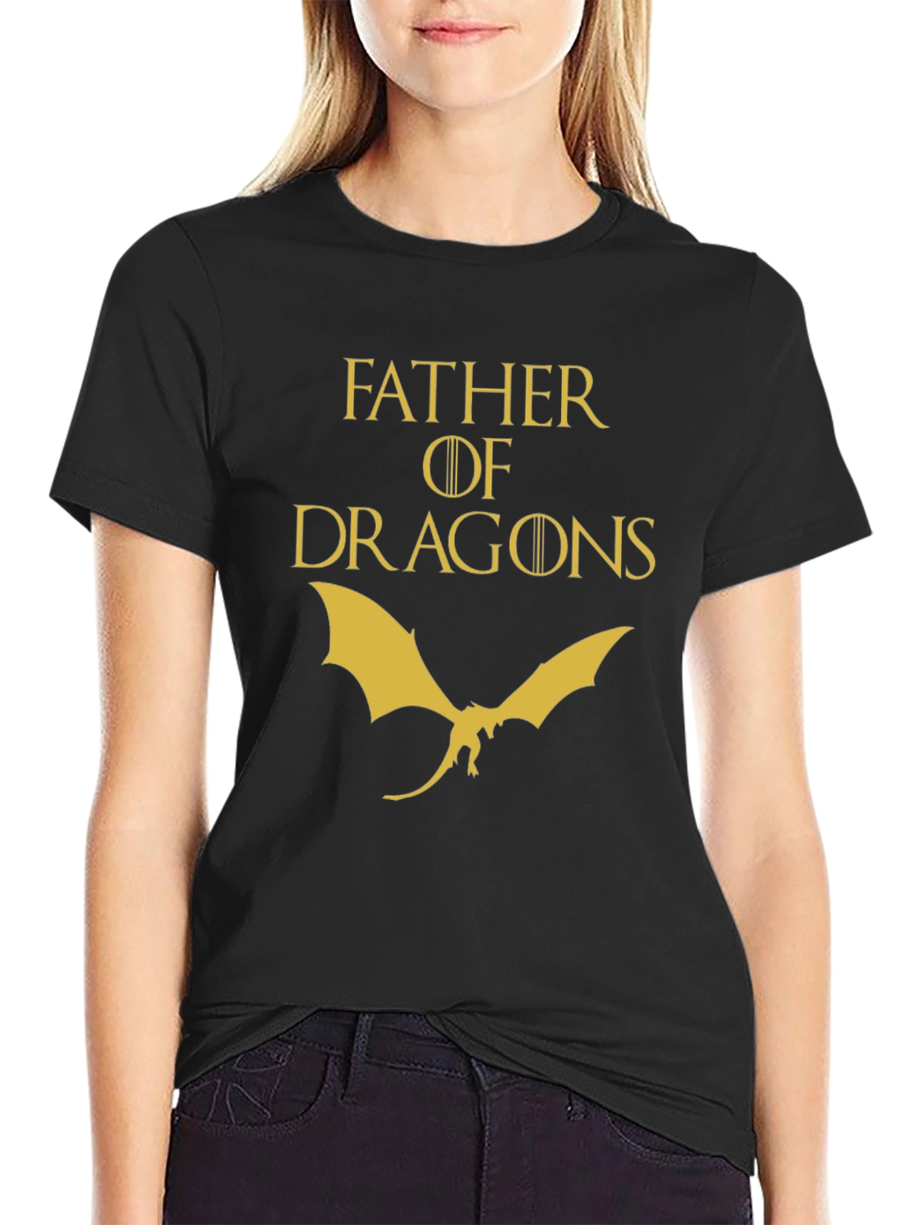 Black Father of Dragons T-Shirt view 2