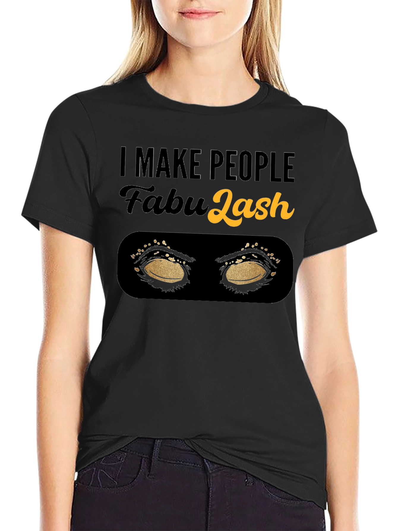 Black Fabulash Eyelash Artist T-Shirt view 2