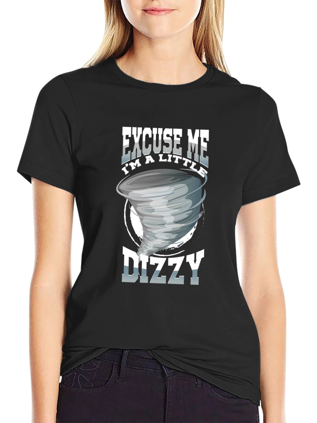 Black Excuse Me I'm a Little Dizzy T-Shirt view 2