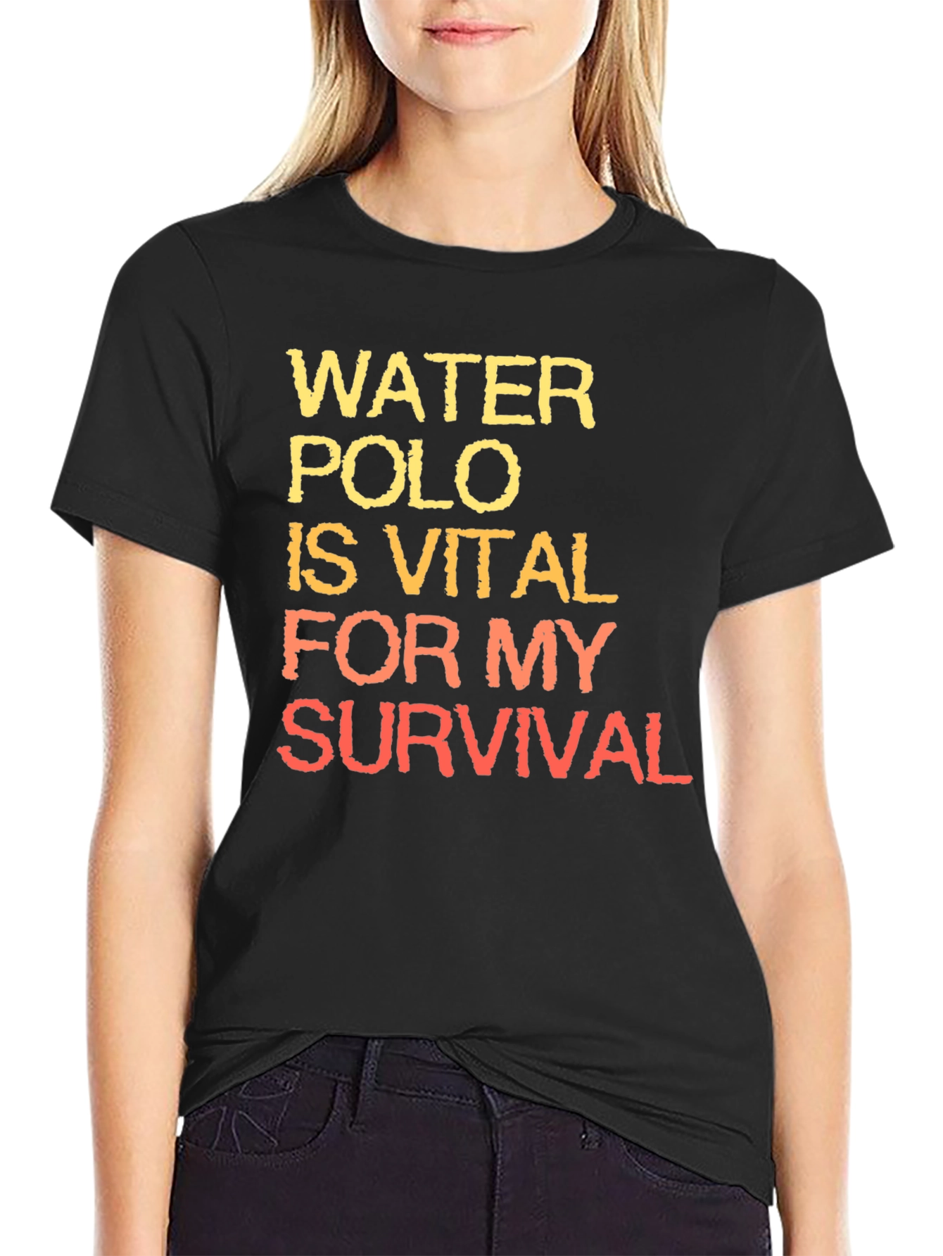 Black Water Polo is Vital T-Shirt view 2