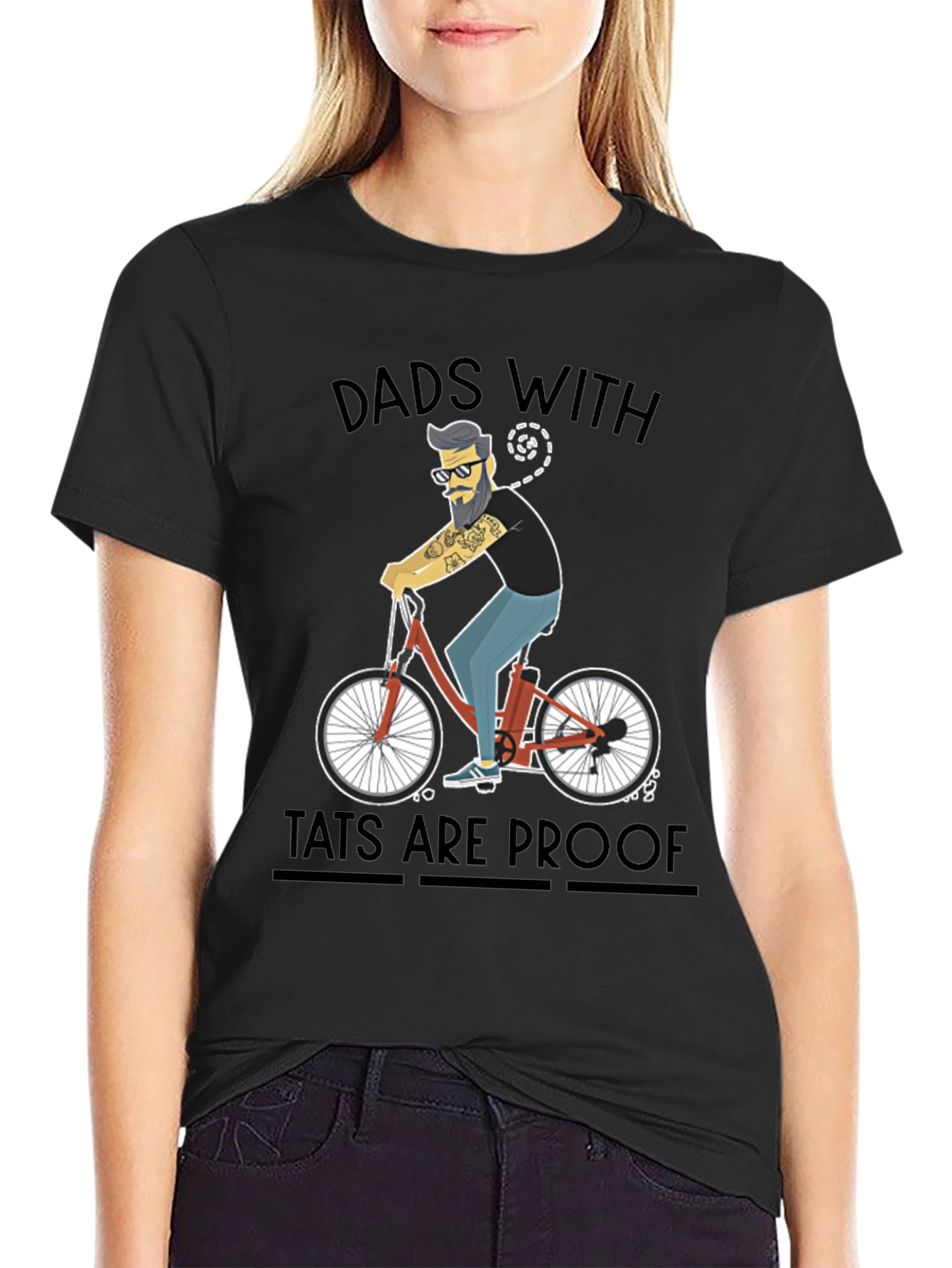 Black Dads with Tattoos T-Shirt - Cool Graphic Tee view 2