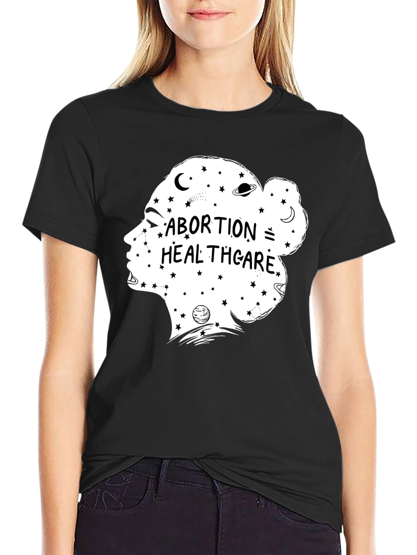 Black Abortion is Healthcare Graphic Tee view 2