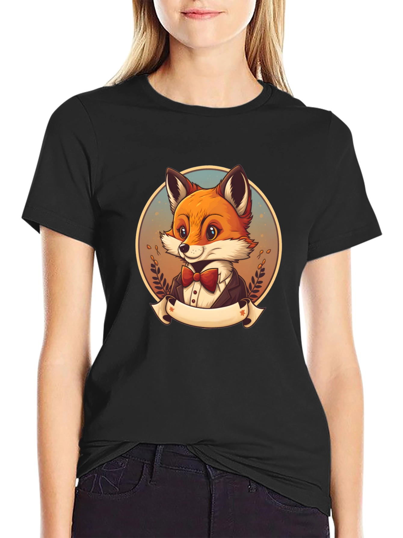 Black Fox in Suit Graphic Tee - Stylish & Fun view 2