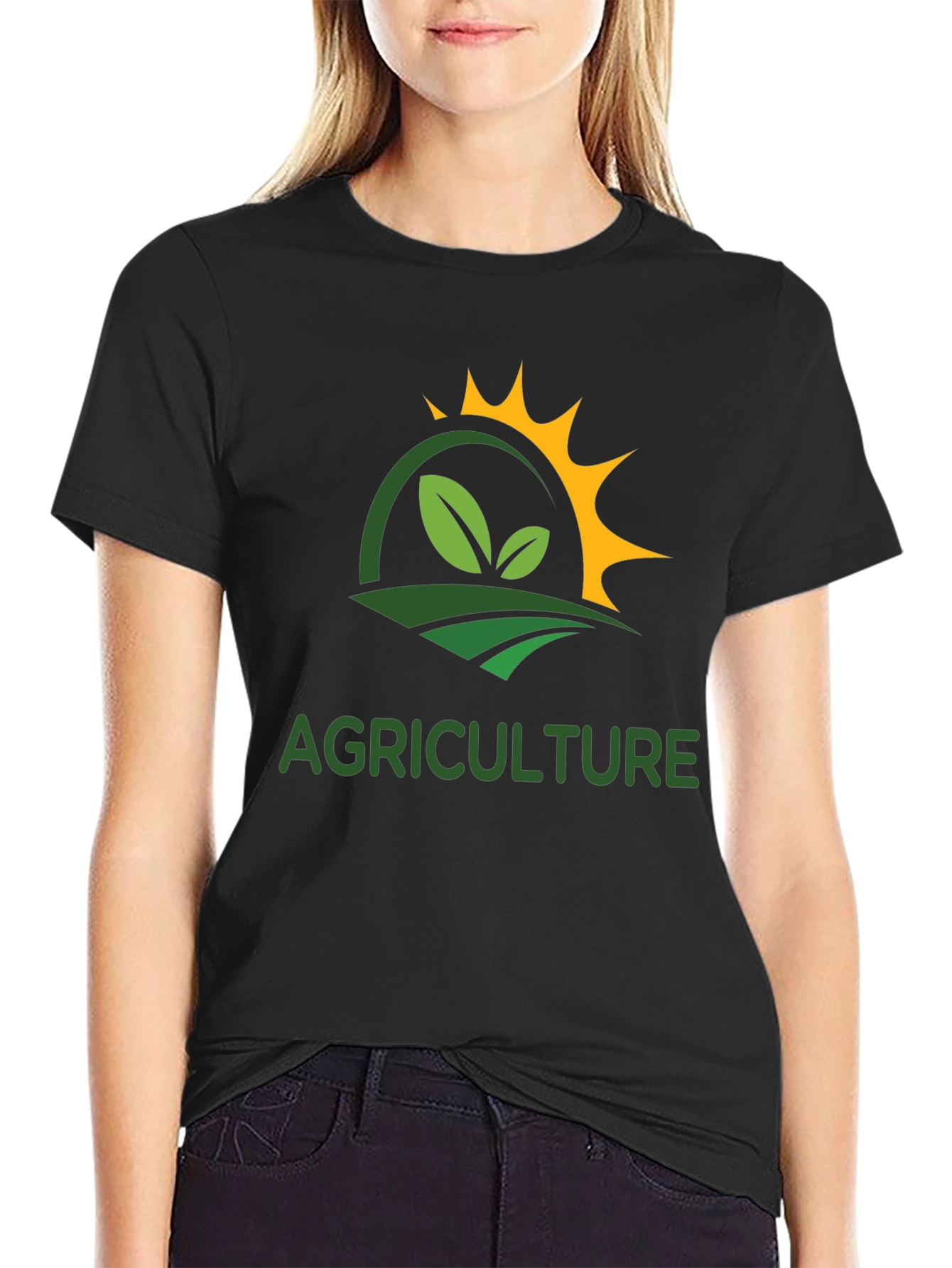 Black Agriculture Graphic T-Shirt - Farm & Nature Design view 2