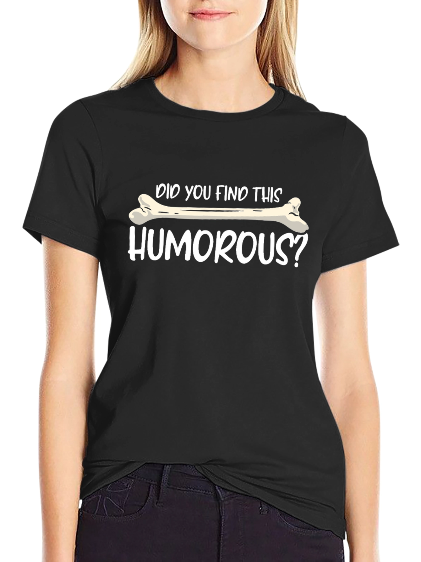 Black Funny Skeleton Bone Humor T-Shirt view 2