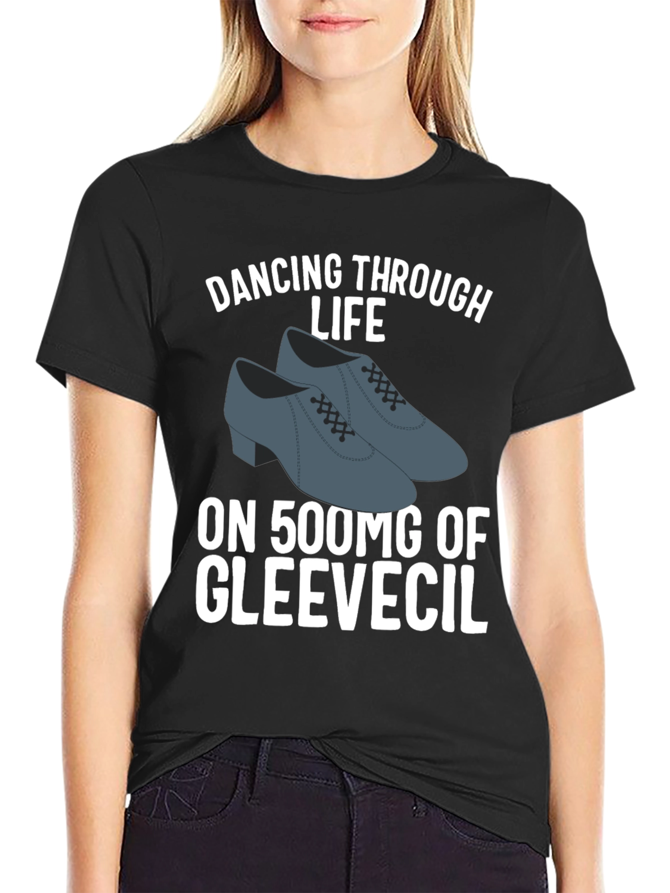 Black Dancing Through Life Graphic Tee view 2