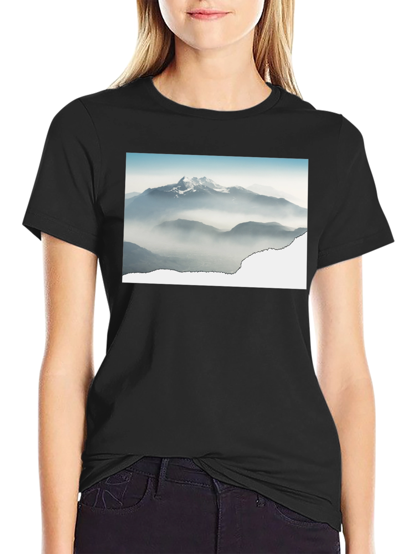 Black Mountains Graphic Black T-Shirt view 2