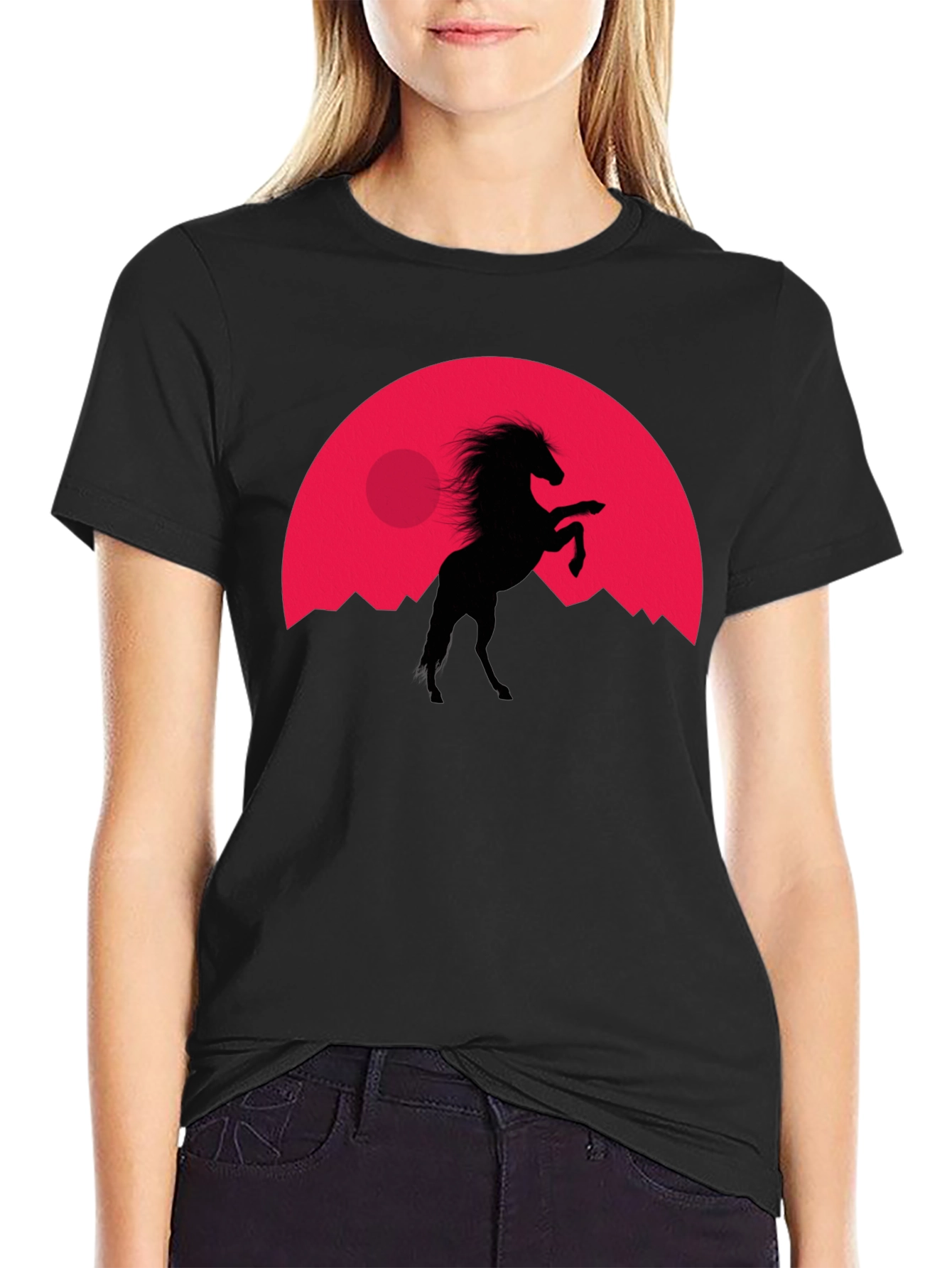 Black Horse Silhouette Tee - Black T-Shirt view 2
