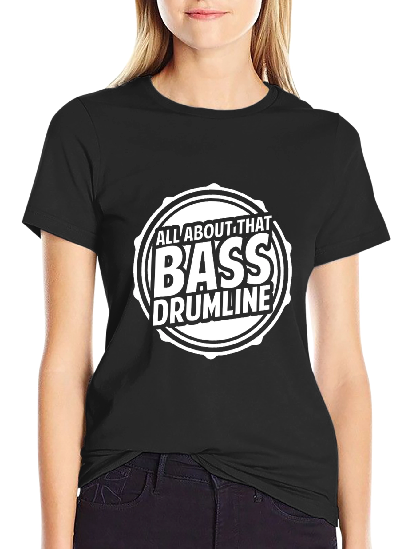 Black All About That Bass Drumline T-Shirt view 2