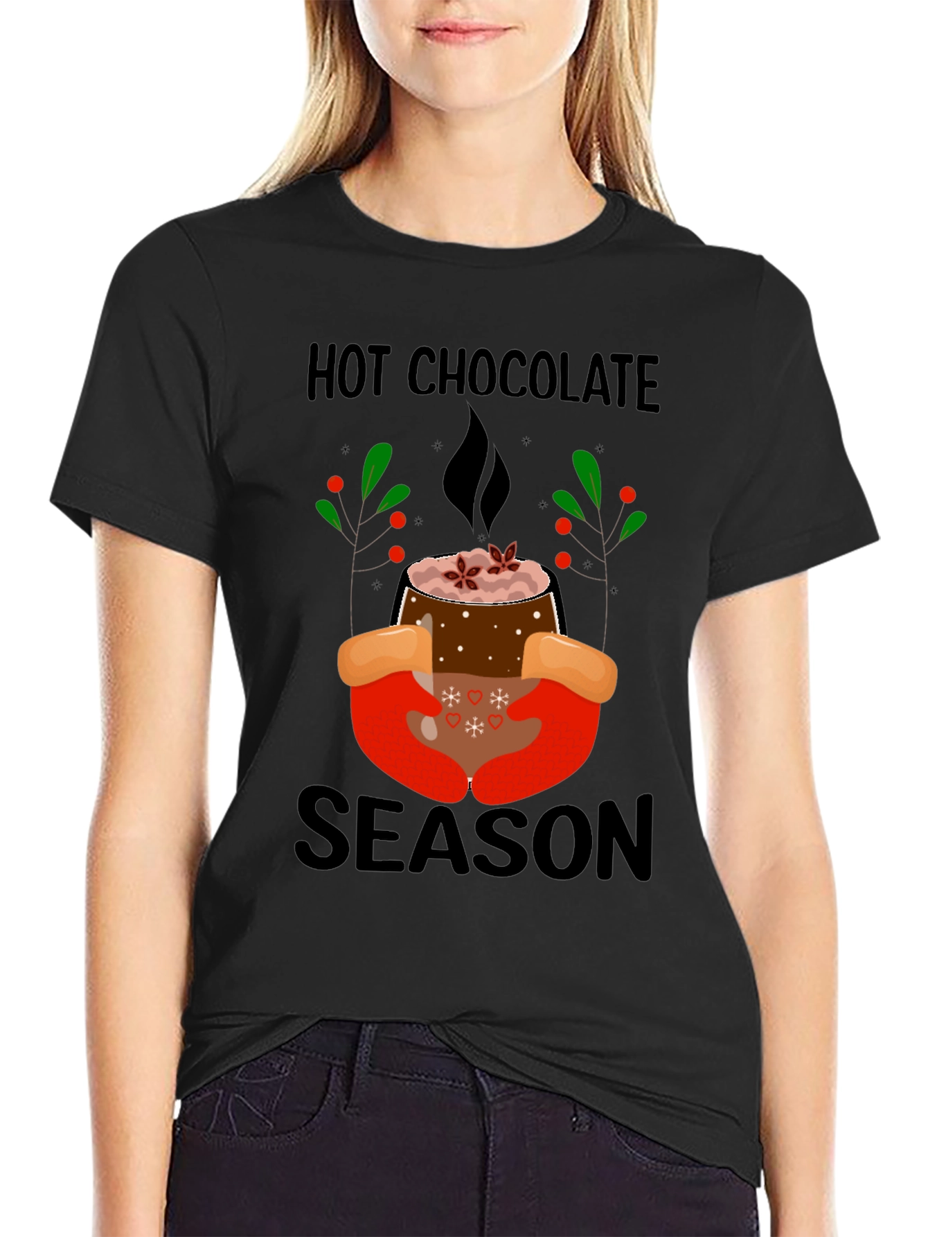 Black Hot Chocolate Season Graphic Tee view 2