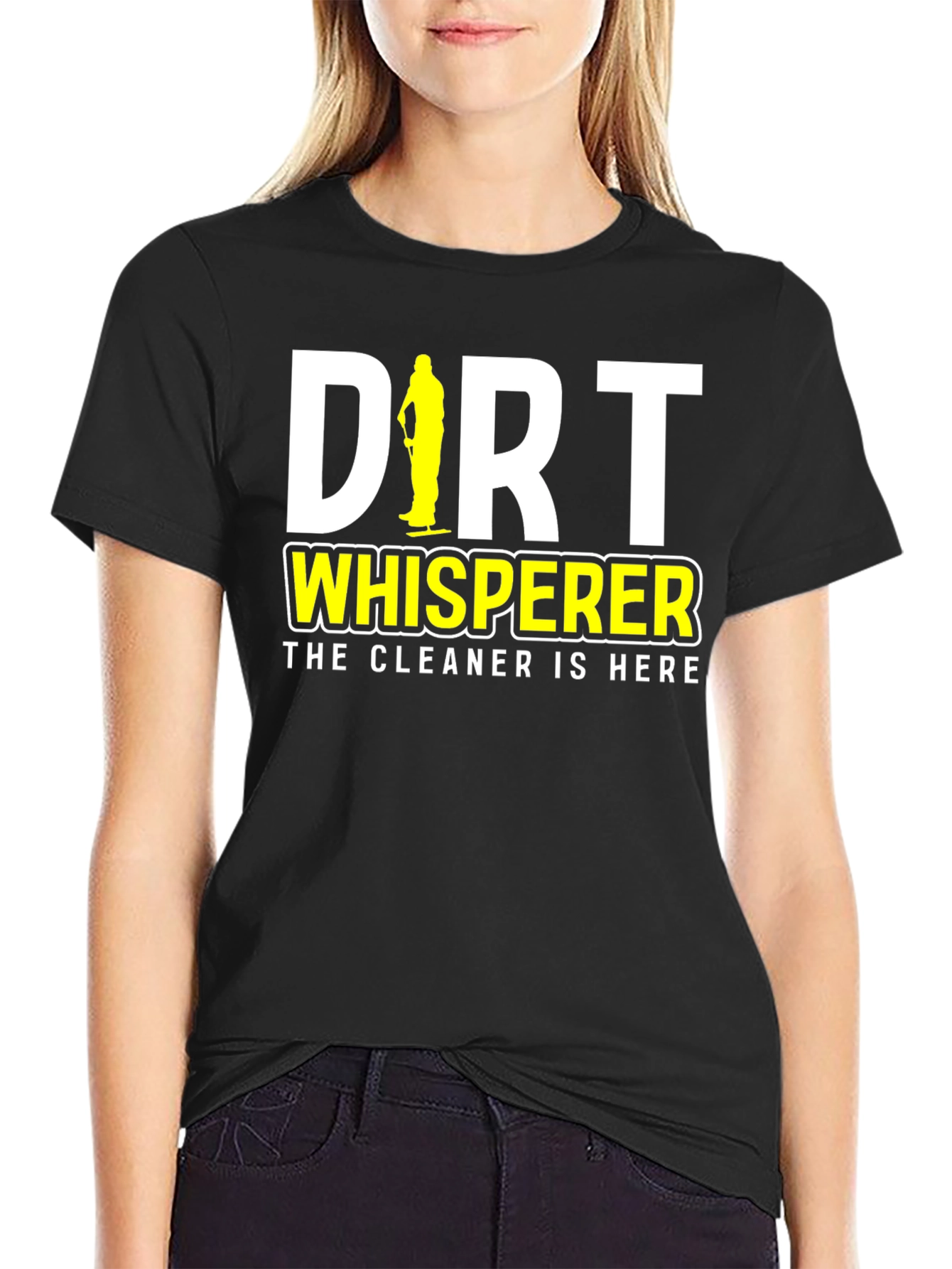 Black Dirt Whisperer Cleaning Crew T-Shirt view 2