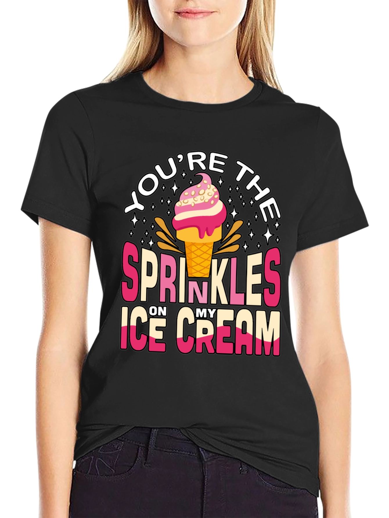 Black You're the Sprinkles Ice Cream T-Shirt view 2