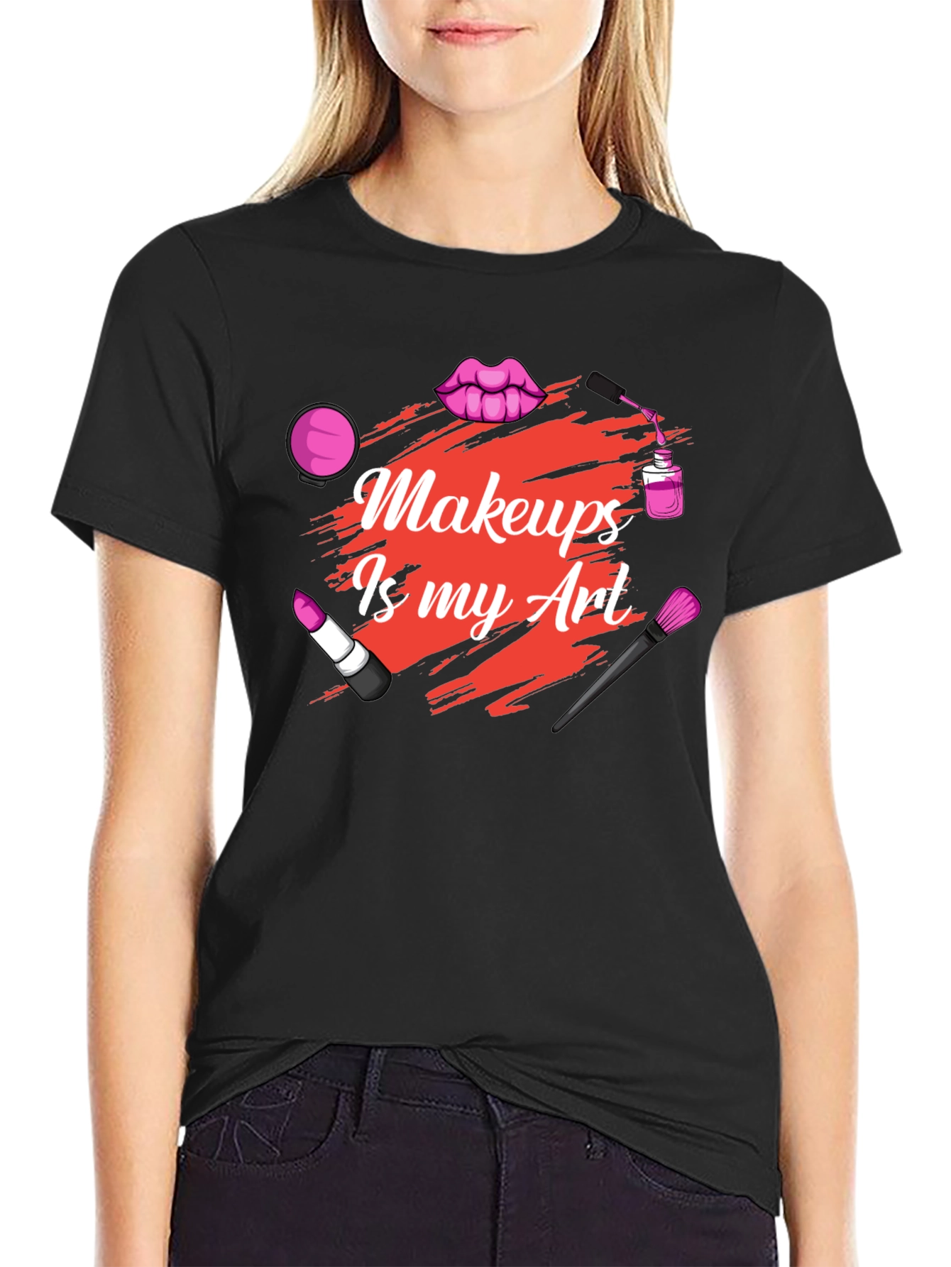 Black Makeup Is My Art - Graphic T-Shirt view 2