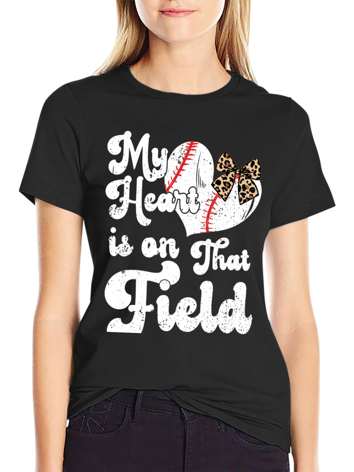 My Heart Is On That Field Baseball Graphic T-Shirt - 2