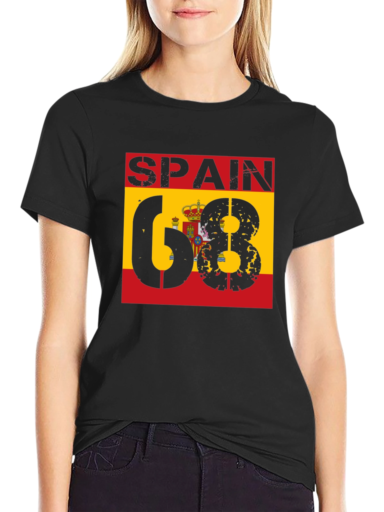 Spain 68 T-Shirt - Distressed Design - 2