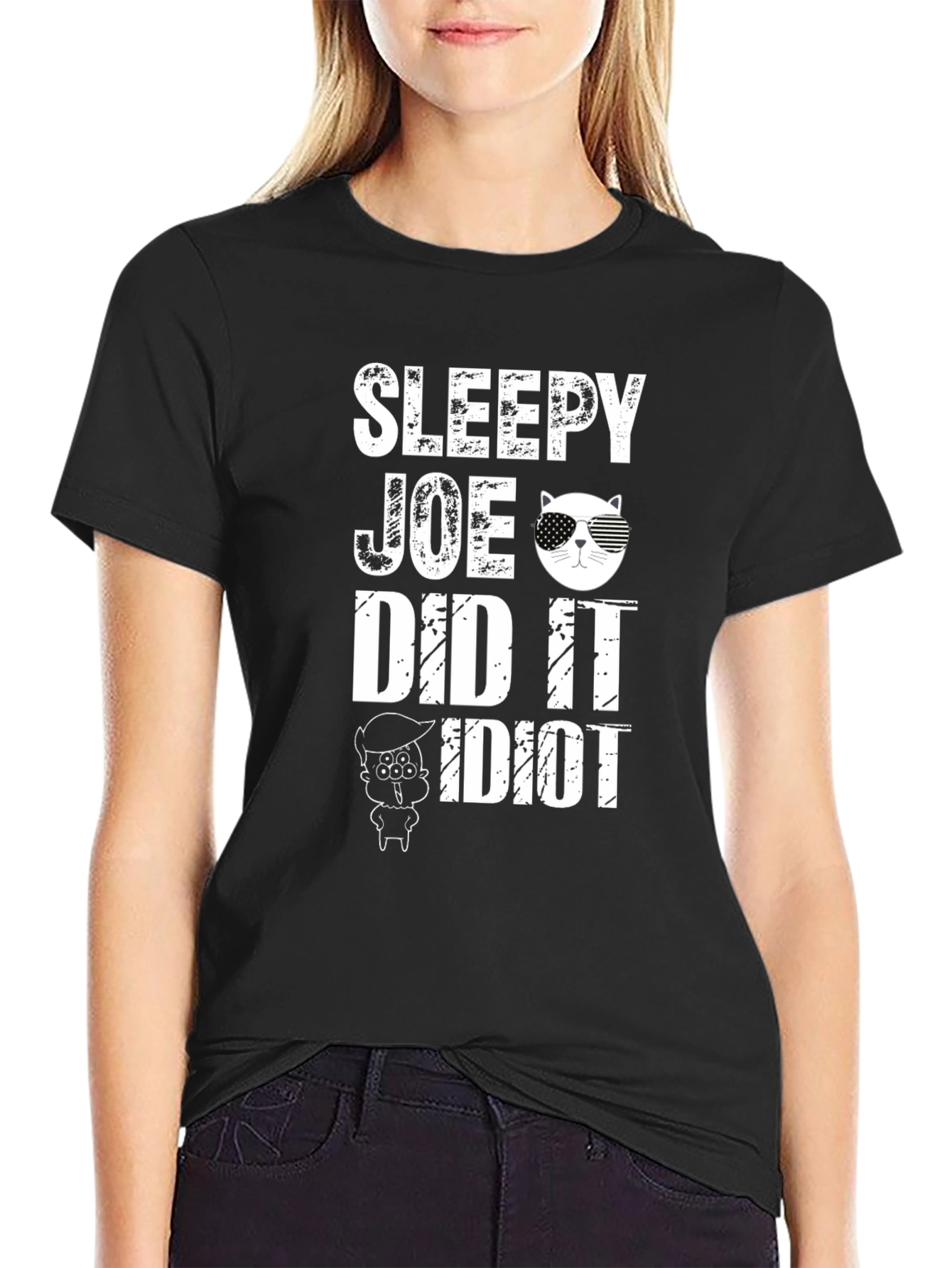 Black Sleepy Joe Did It T-Shirt view 2