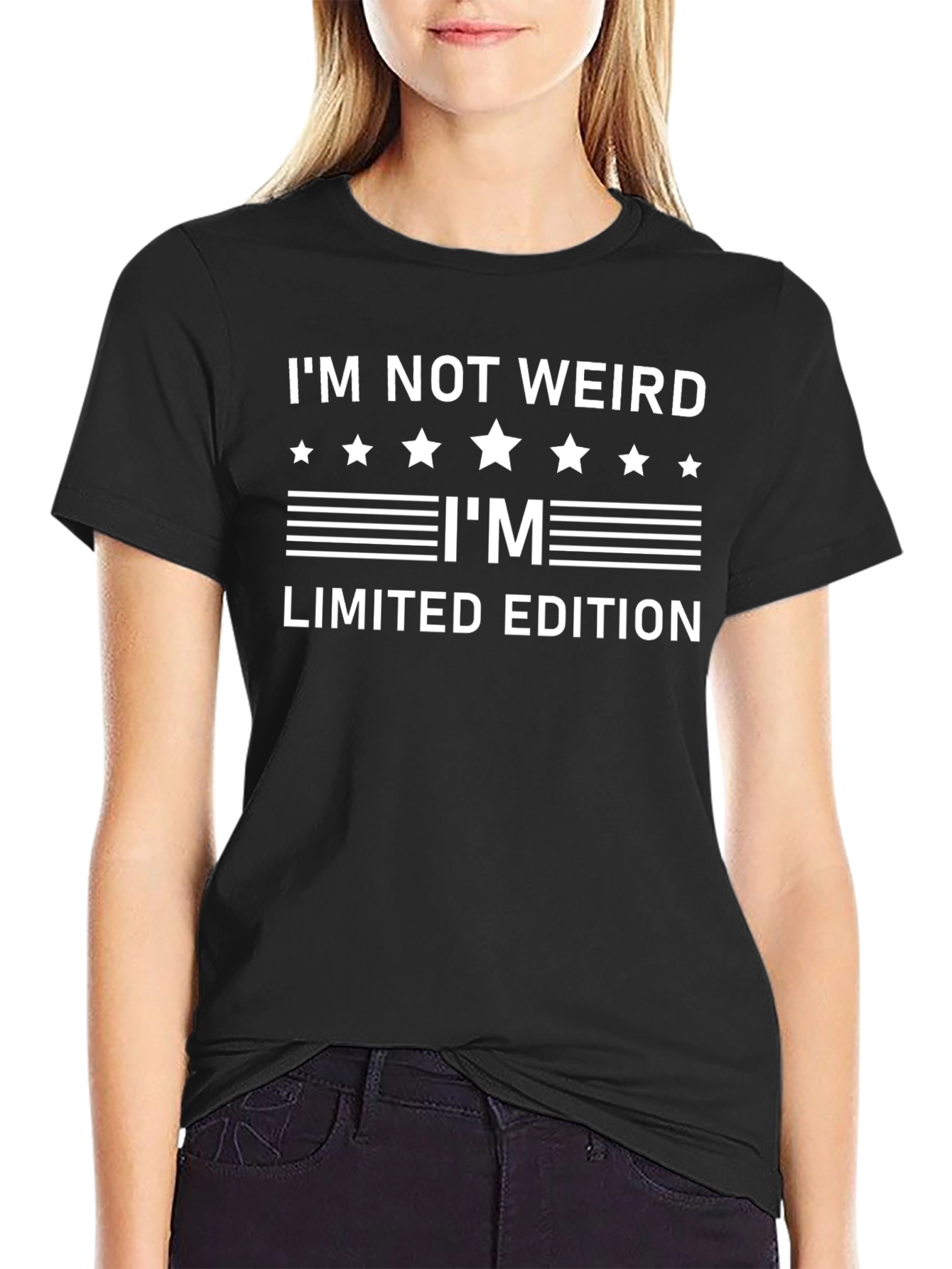 Black I'm Not Weird, I'm Limited Edition Black T-Shirt view 2