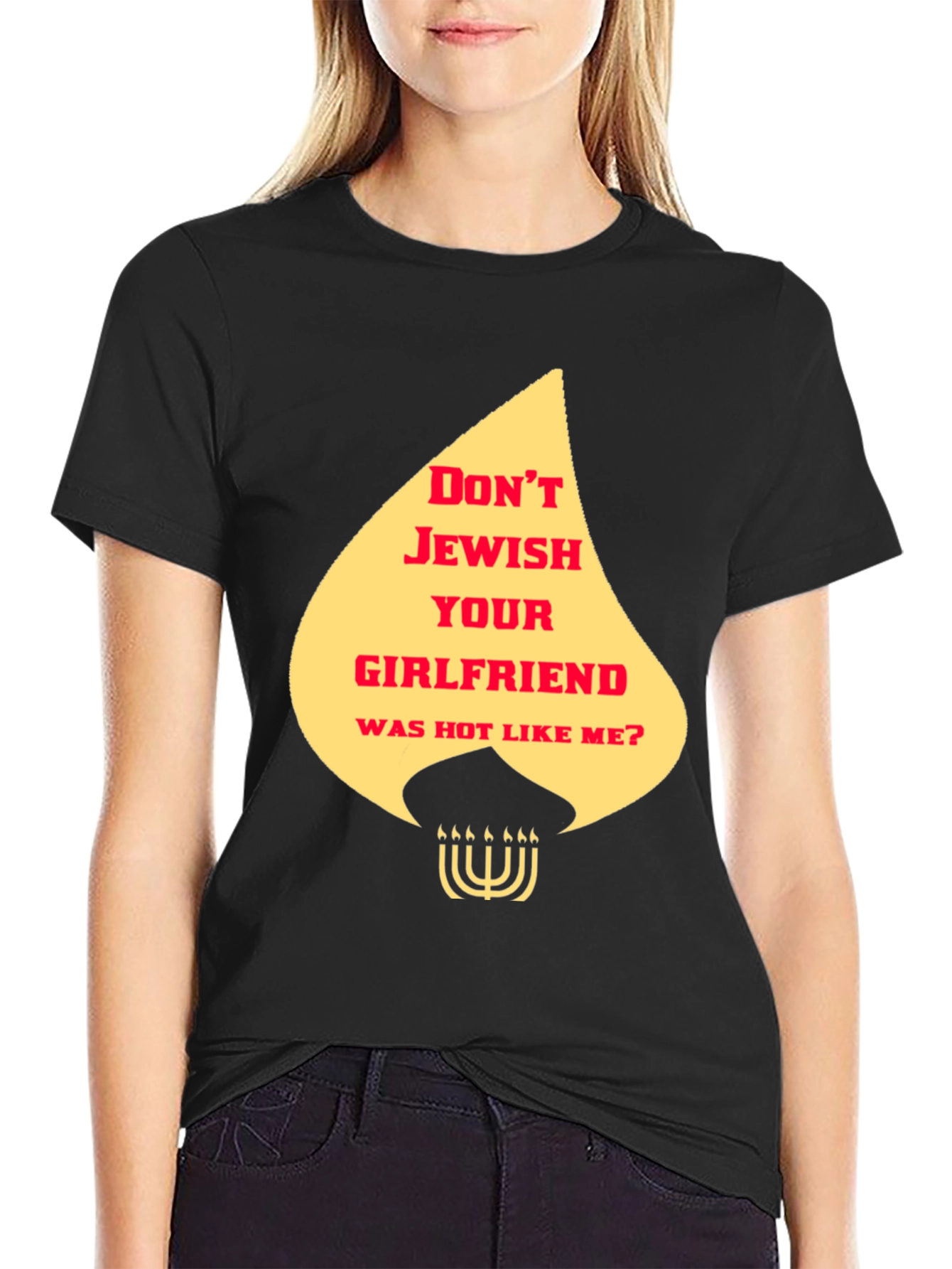 Black Offensive Jewish Humor T-Shirt view 2