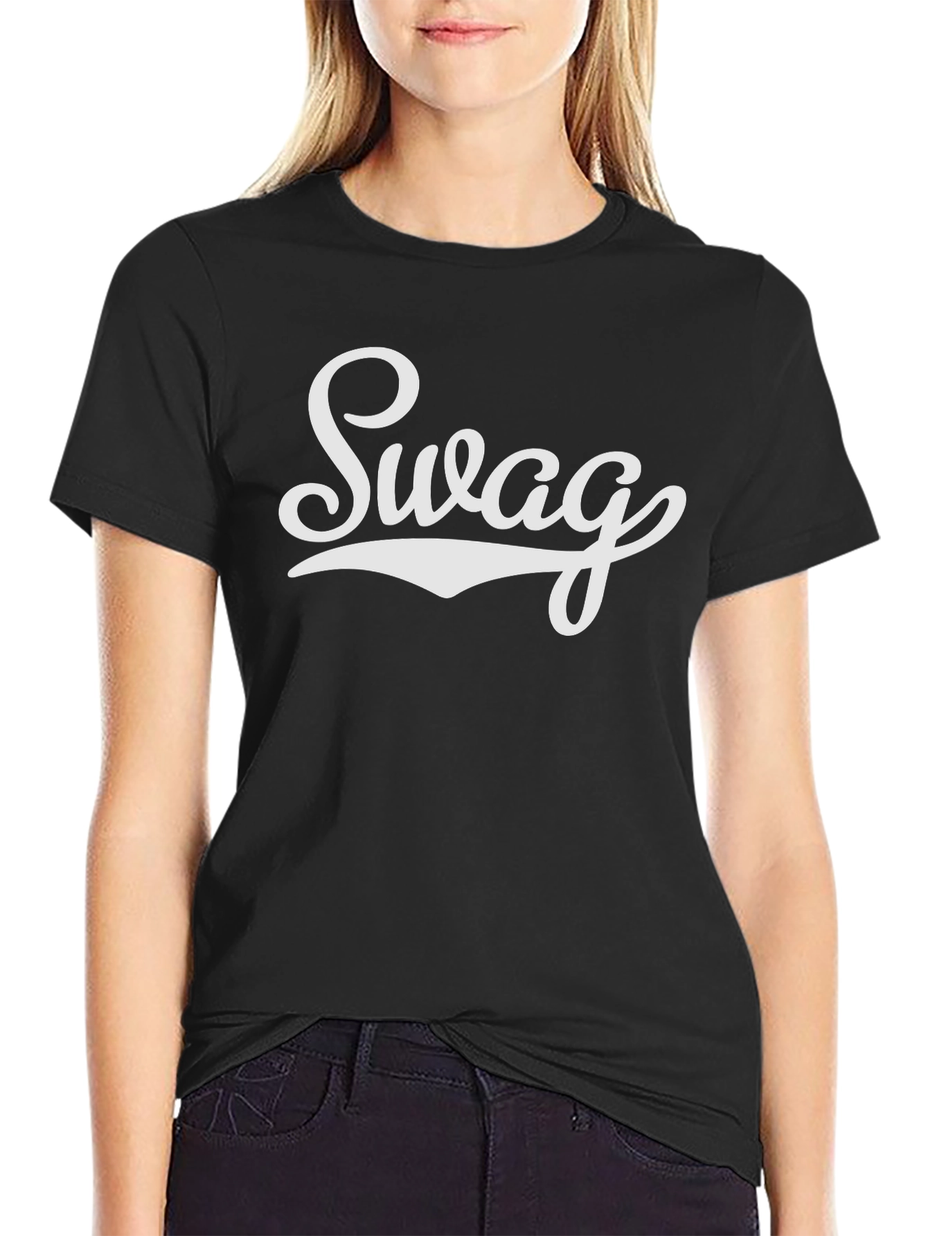 Black Swag Graphic Tee - Cool & Casual Style view 2
