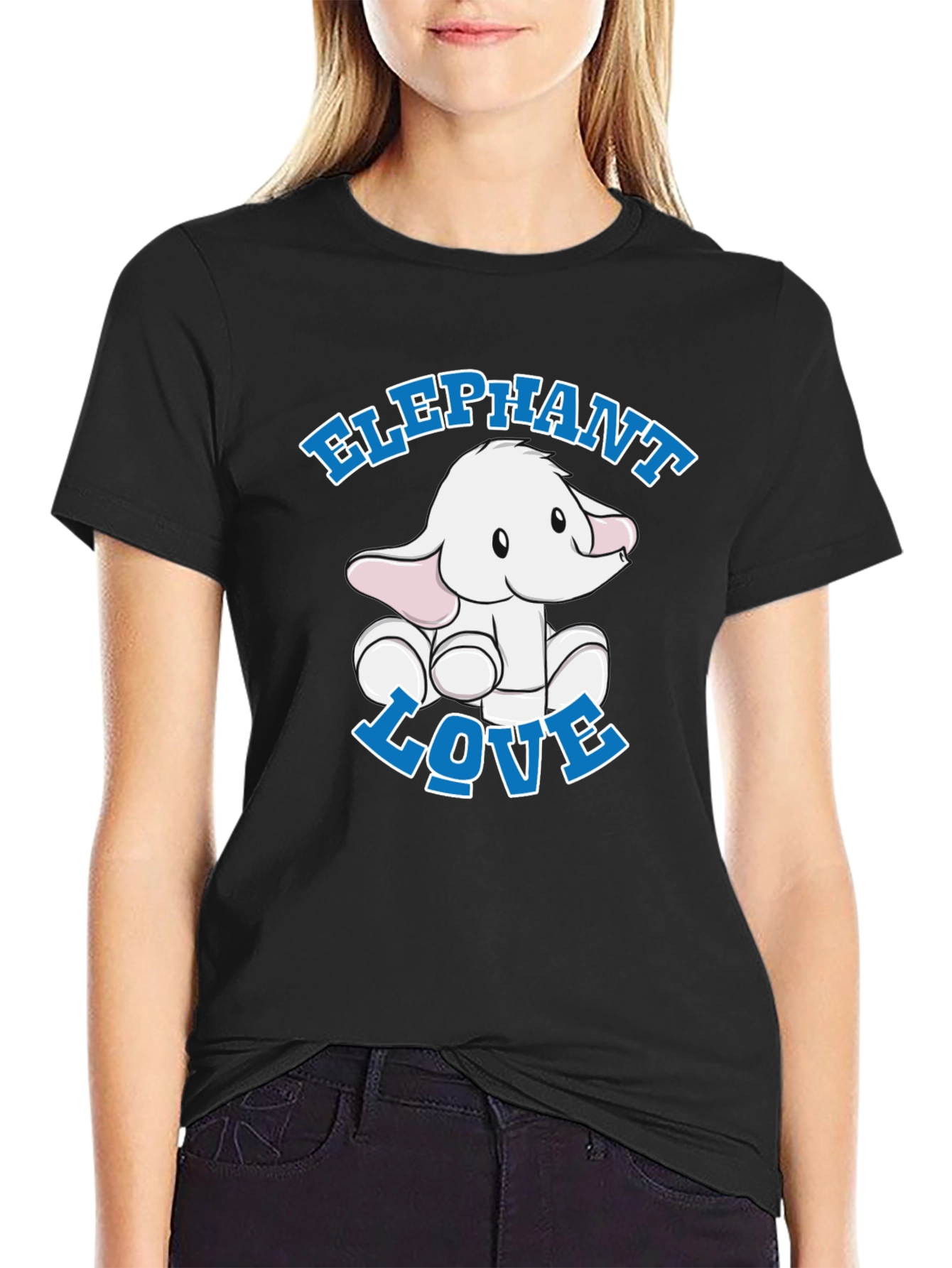 Black Elephant Love Graphic Tee view 2