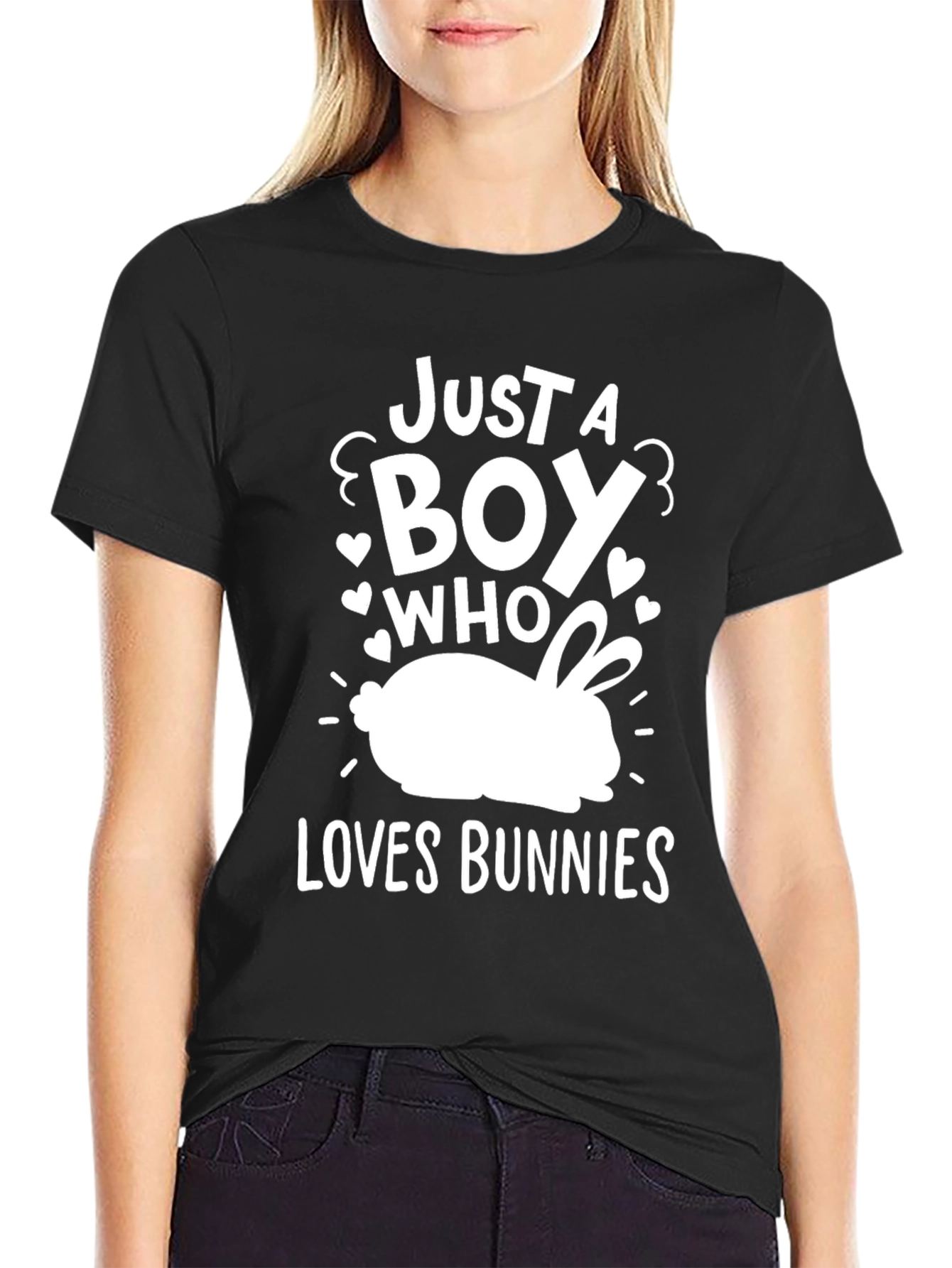 Black Boy Loves Bunnies T-Shirt view 2