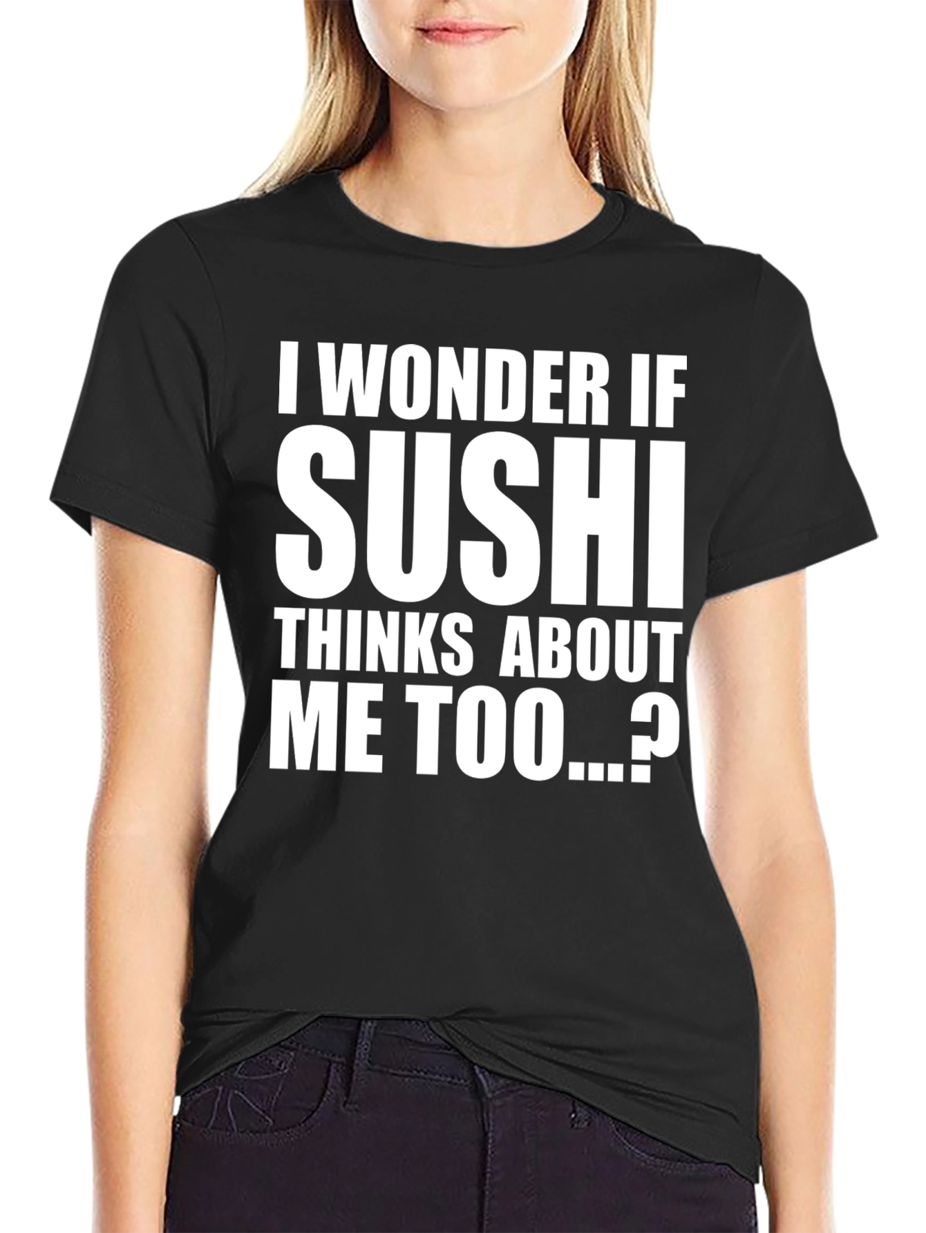 Black Sushi Lover Funny Graphic T-Shirt view 2