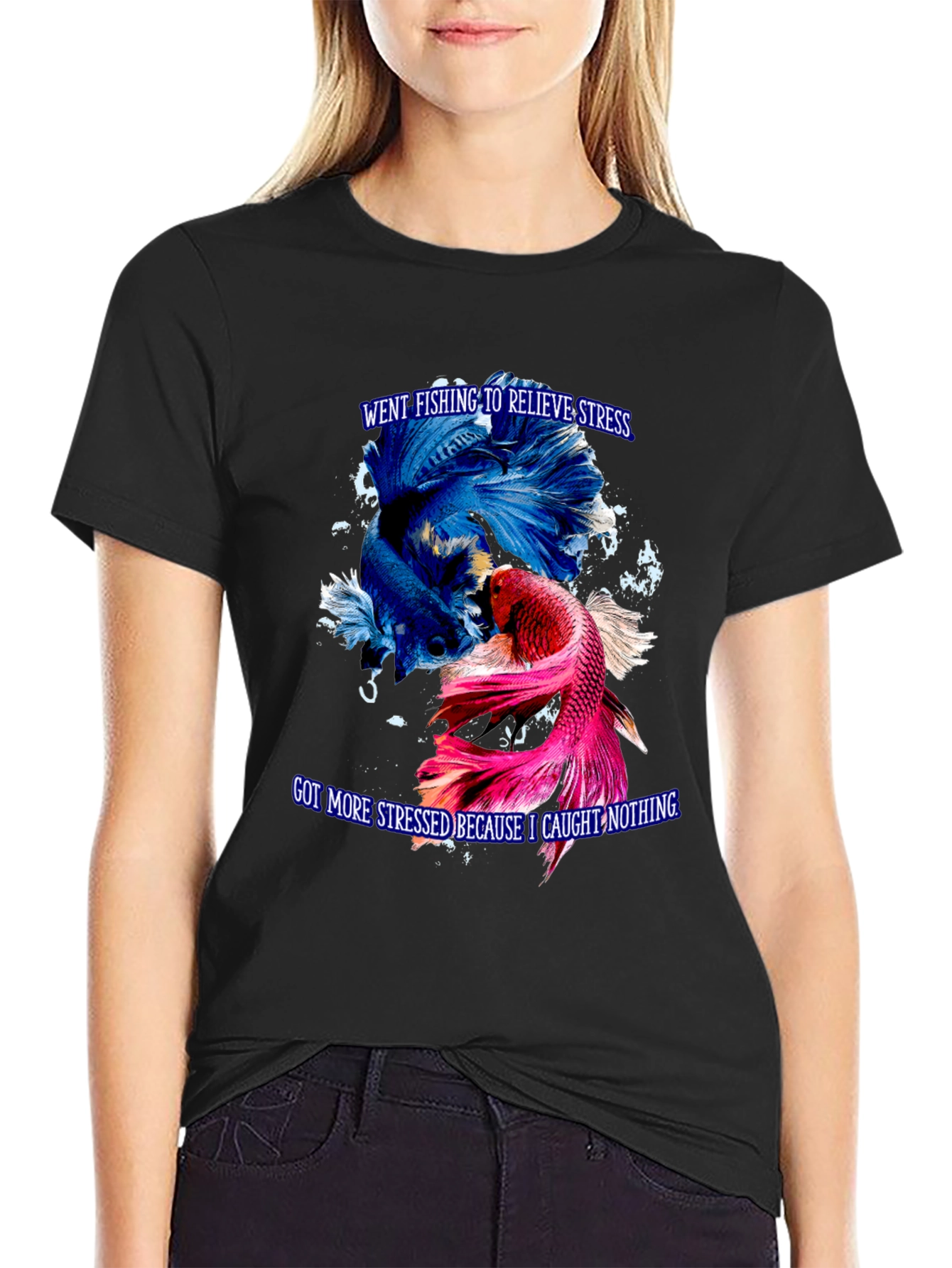 Fishing Stress Relief Graphic T-Shirt - 2