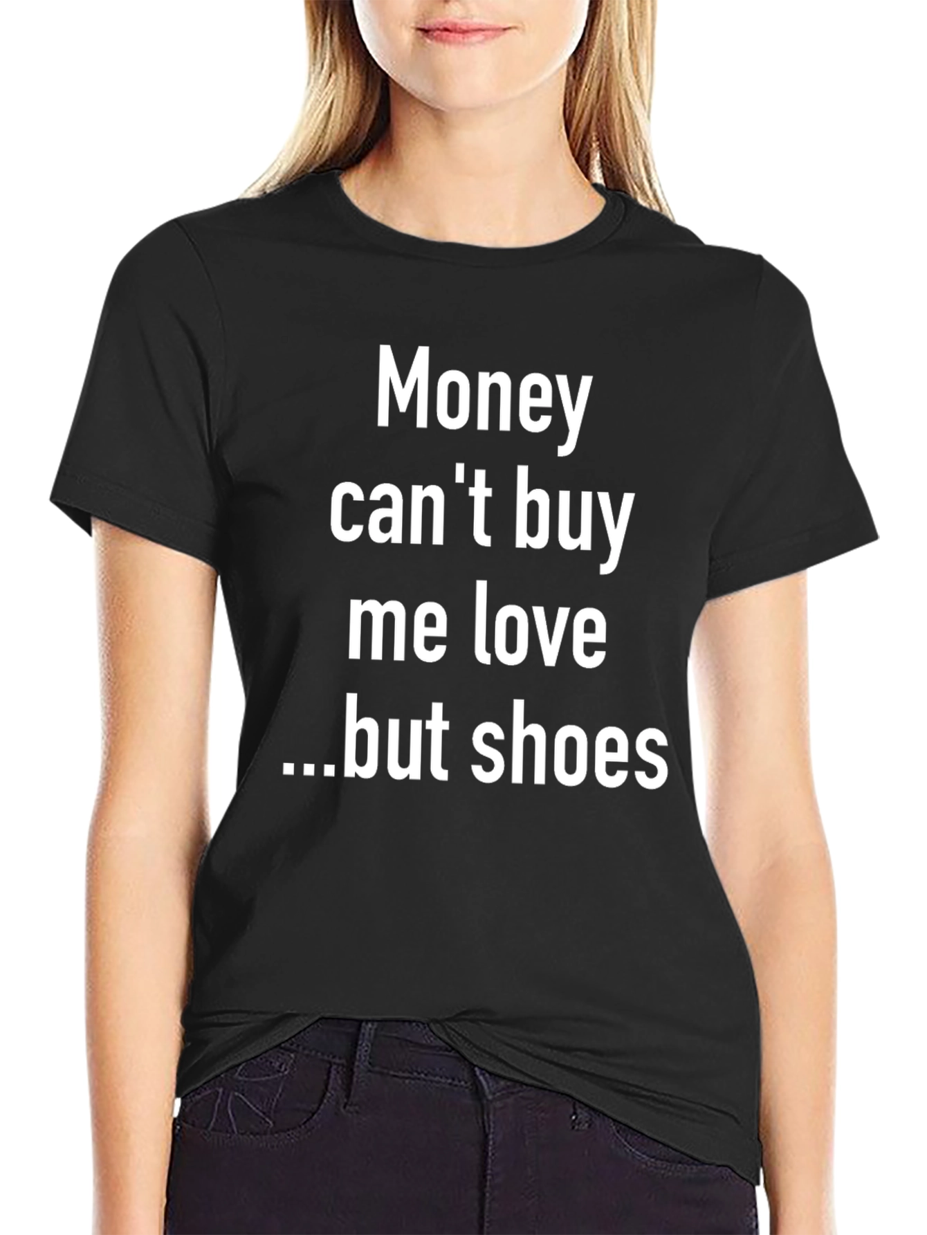 Black Money Can't Buy Love, But Shoes T-Shirt view 2