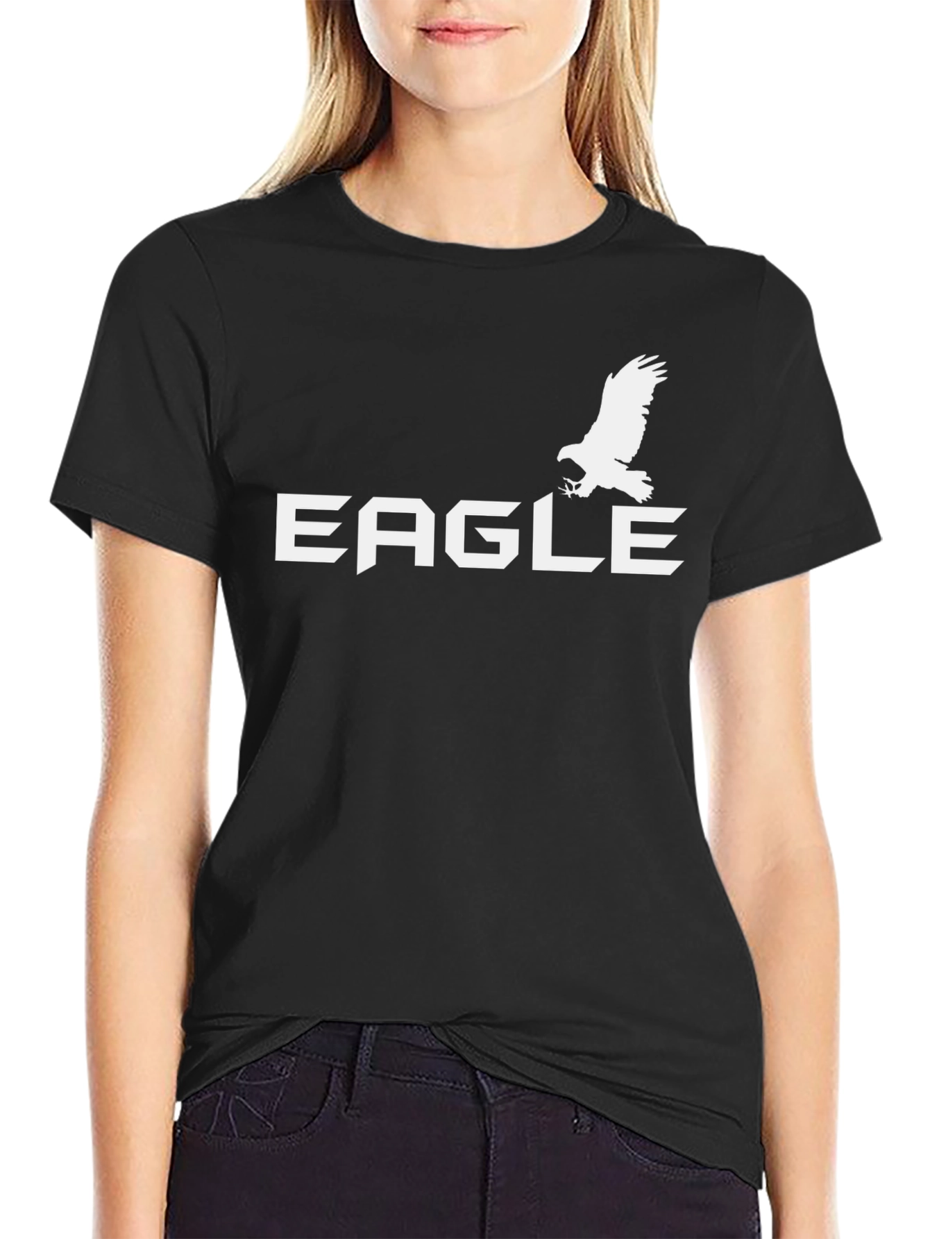 Black Eagle Graphic Tee - Classic Black T-Shirt view 2