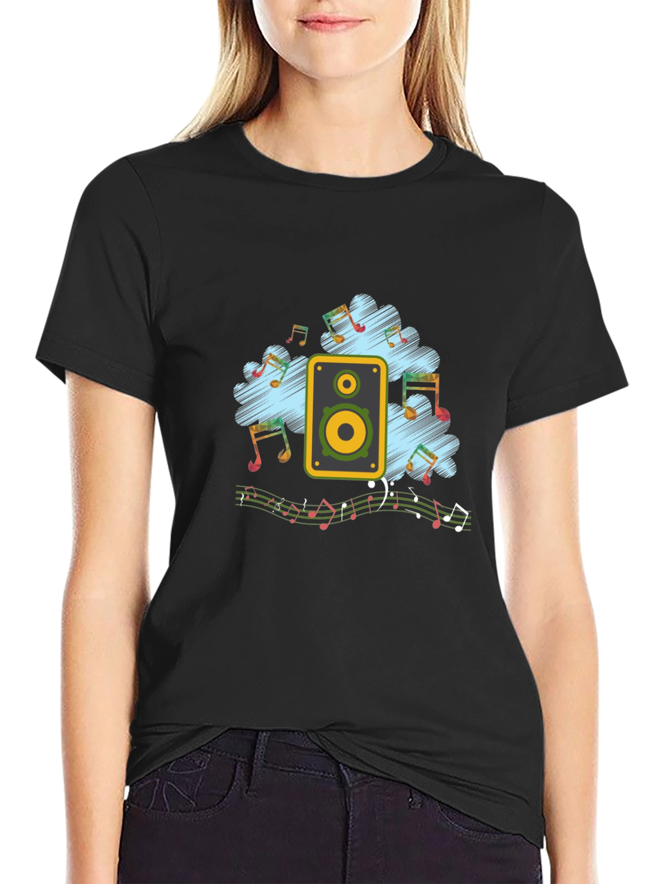 Black Music Lover's Graphic T-Shirt view 2