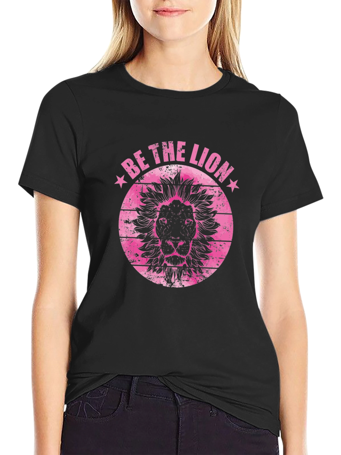 Black Be The Lion - Black Graphic Tee view 2
