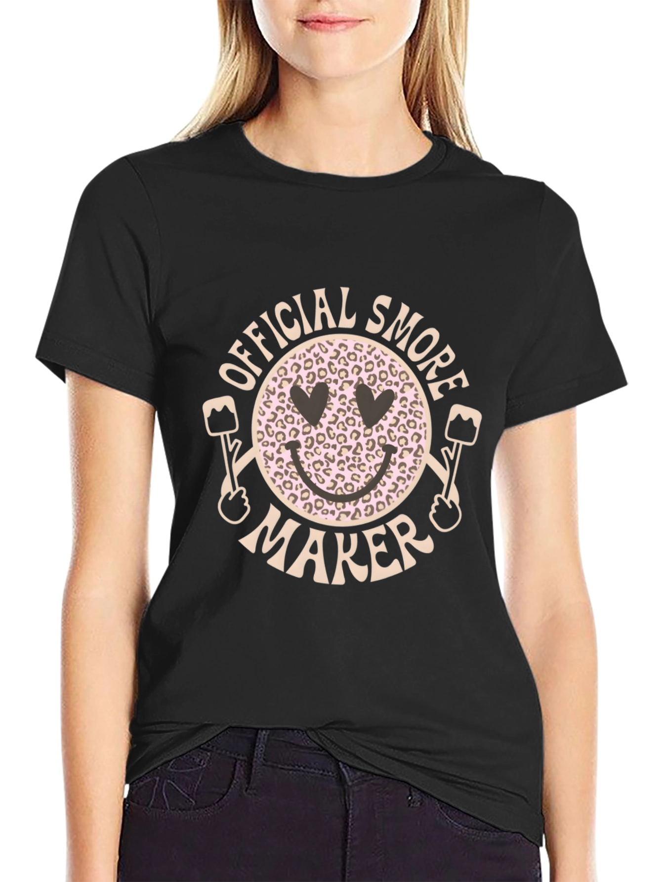 Black Official S'more Maker T-Shirt - Funny Camping Apparel view 2