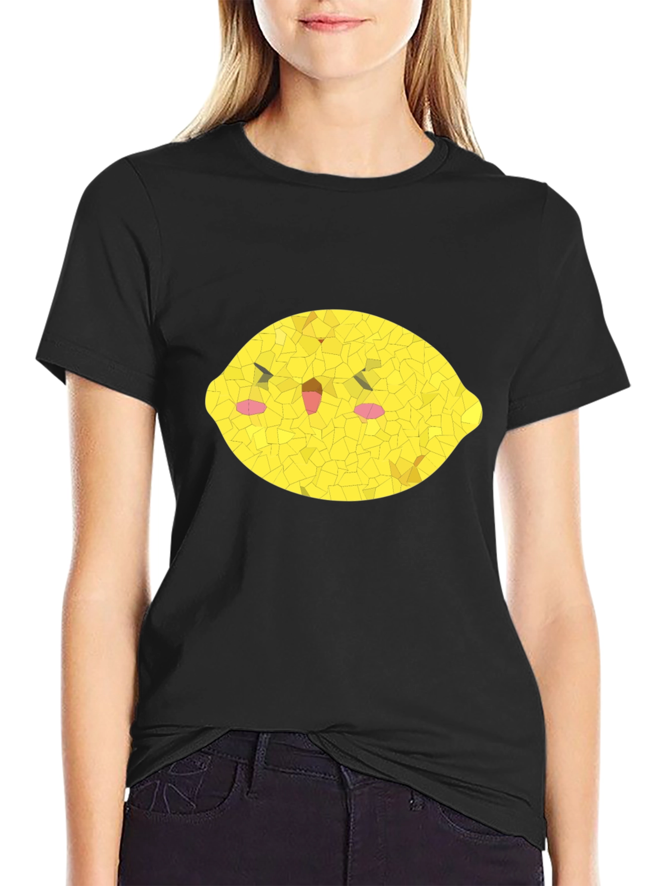 Black Lemon Graphic Tee - Black Unisex T-Shirt view 2