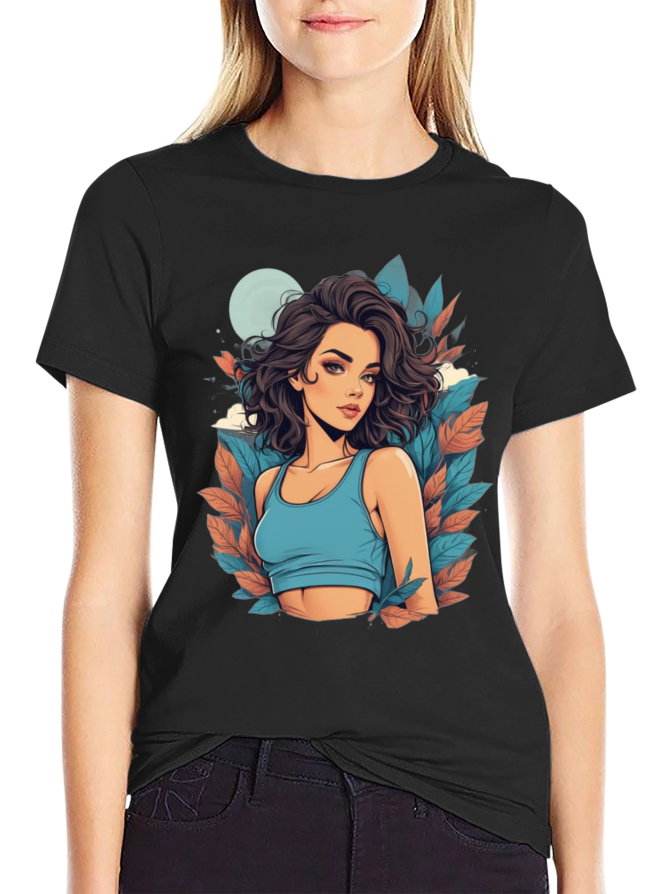 Black Woman Graphic Tee - Stylish Design view 2
