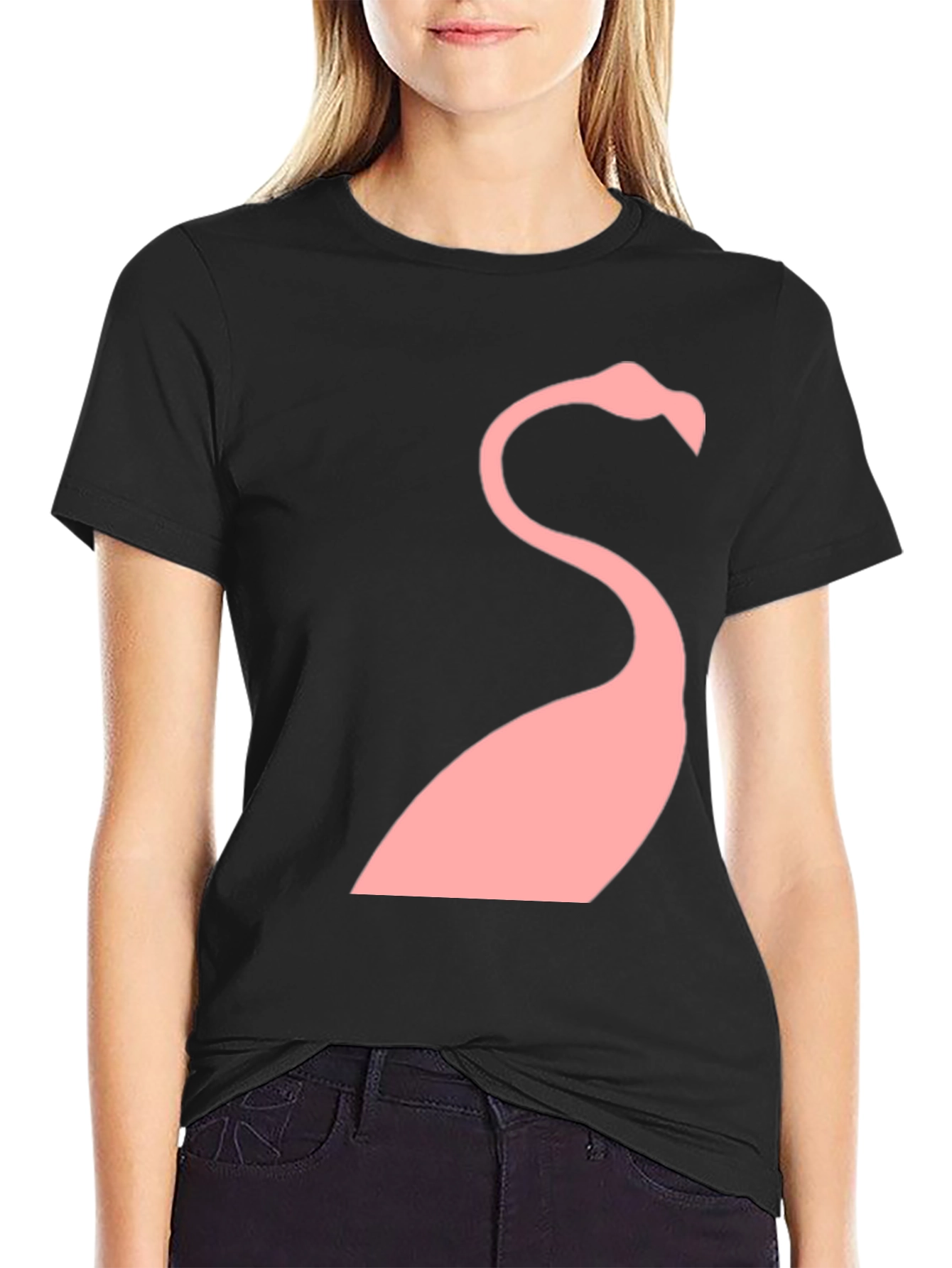Black Men's Black Flamingo Graphic Tee view 2