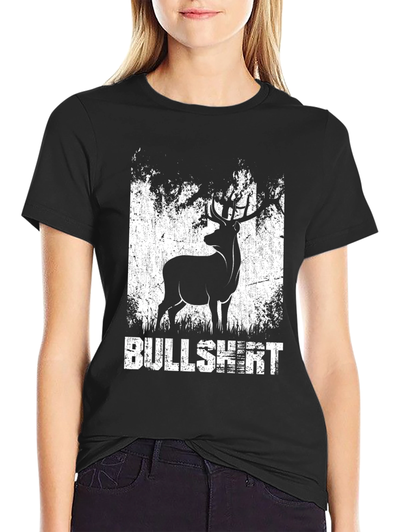 Black Bullshirt Deer Graphic Tee view 2