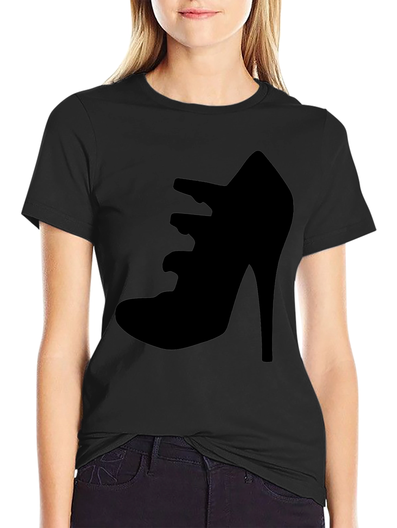 Black Black Shoe Graphic T-Shirt view 2