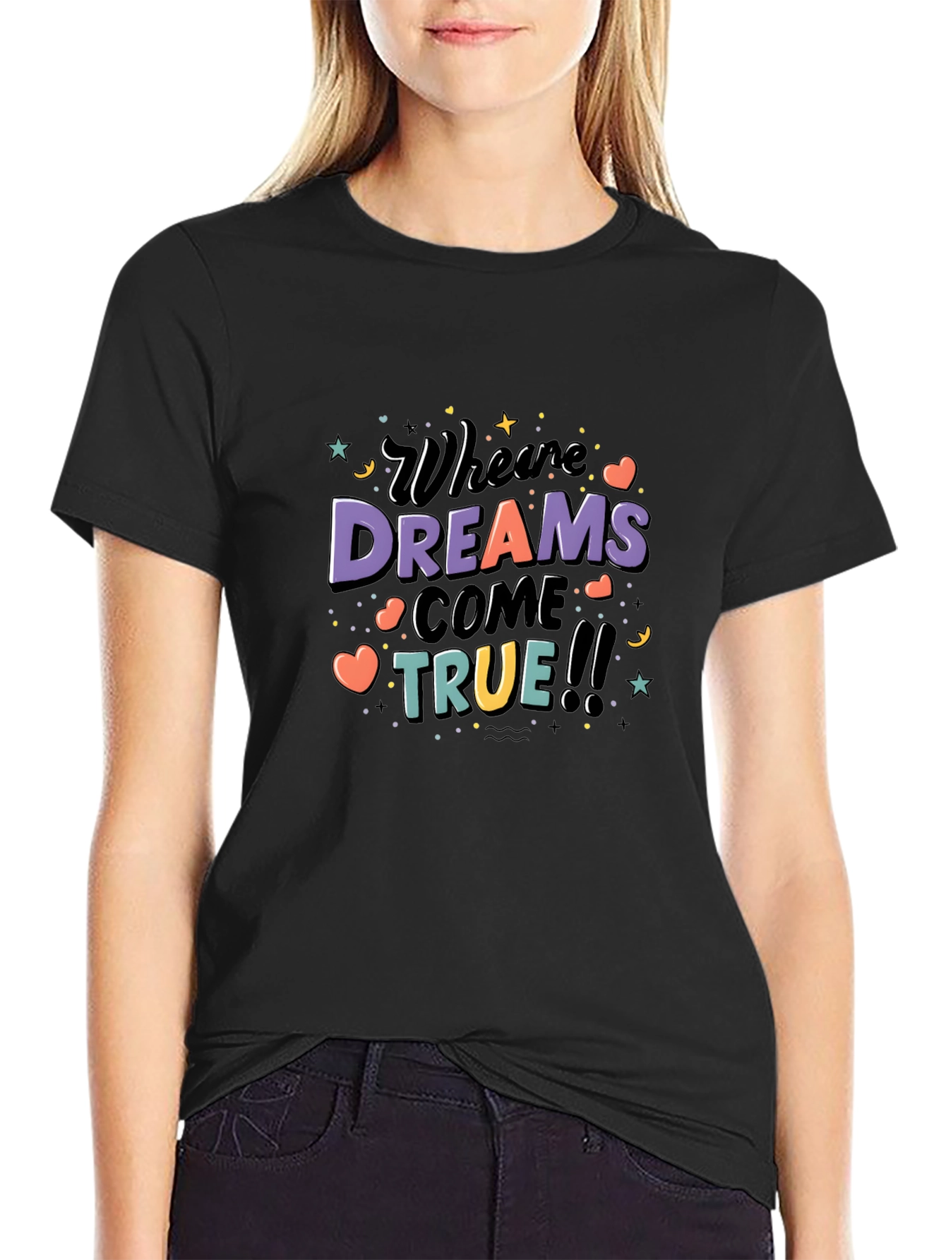 Black Dreams Come True Graphic Tee view 2