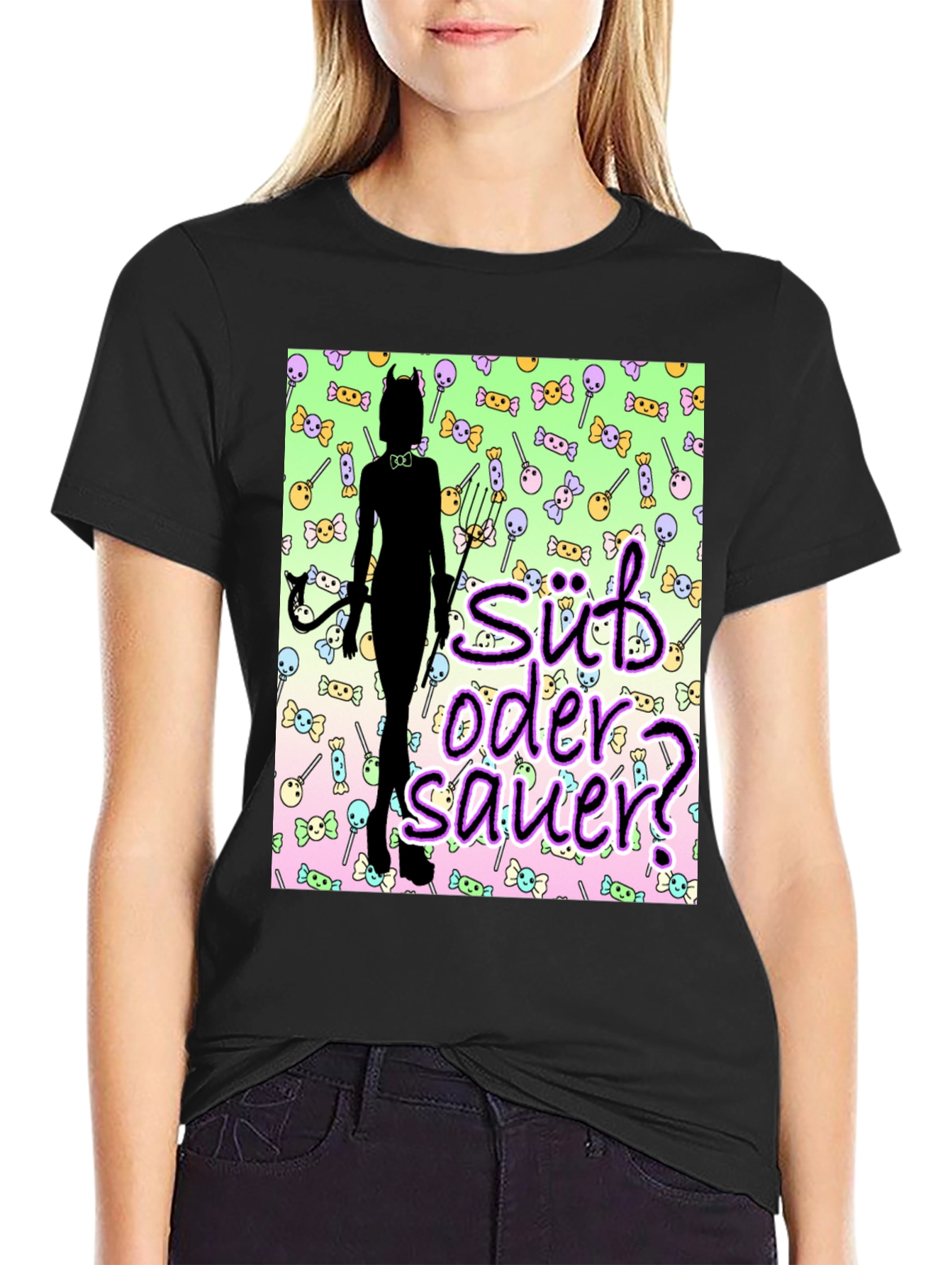 Black Süß oder Sauer? Devilish Sweet & Sour T-Shirt view 2