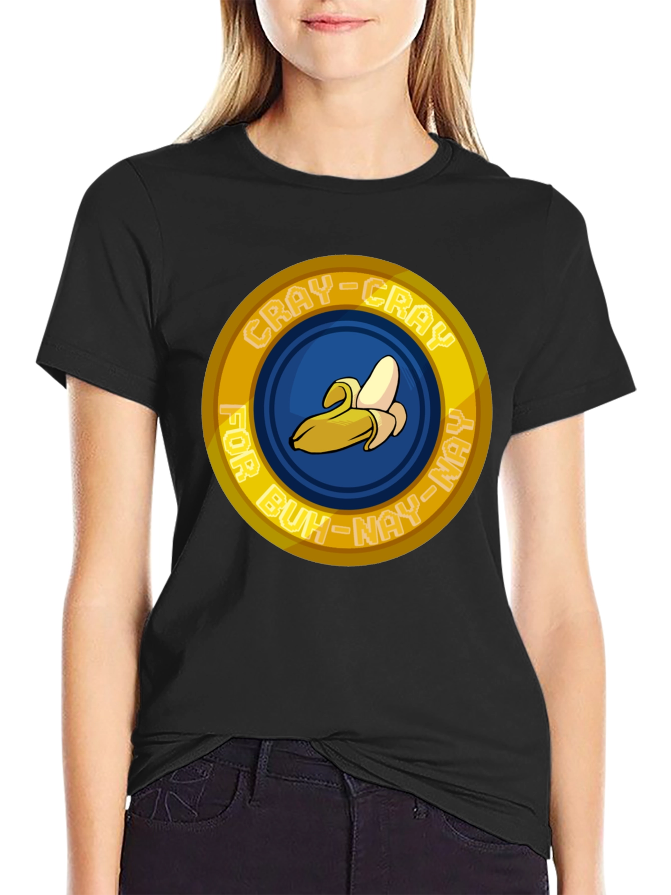 Black Crazy for Buh-Nay T-Shirt view 2